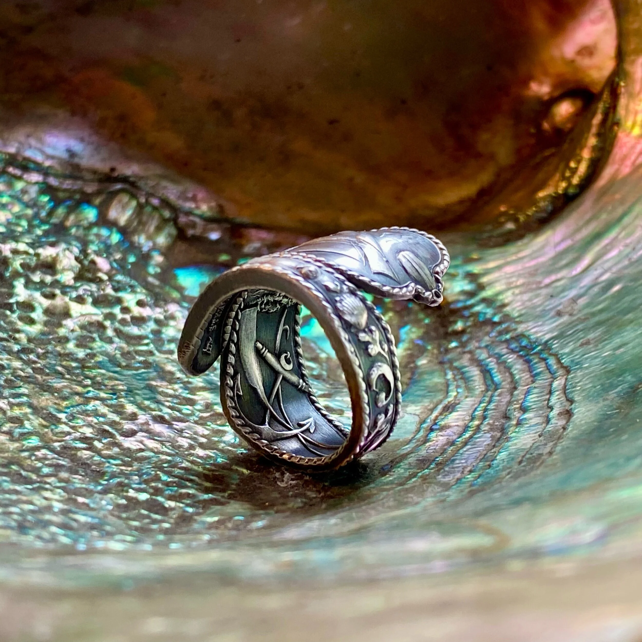 Life Nautical Sterling Spoon Ring - LadyForge Jewelry