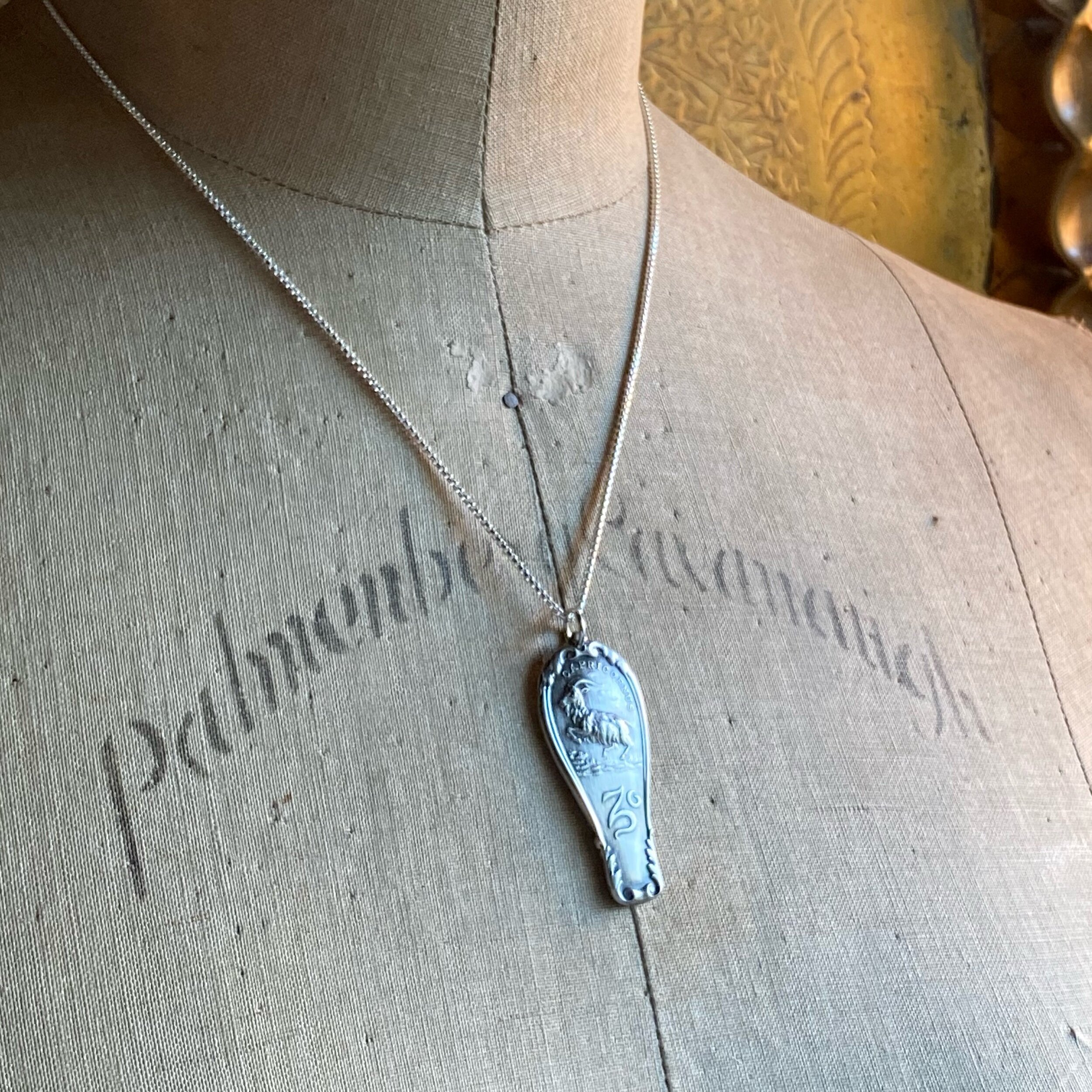 1894 Capricorn Sterling Spoon Necklace - LadyForge Jewelry