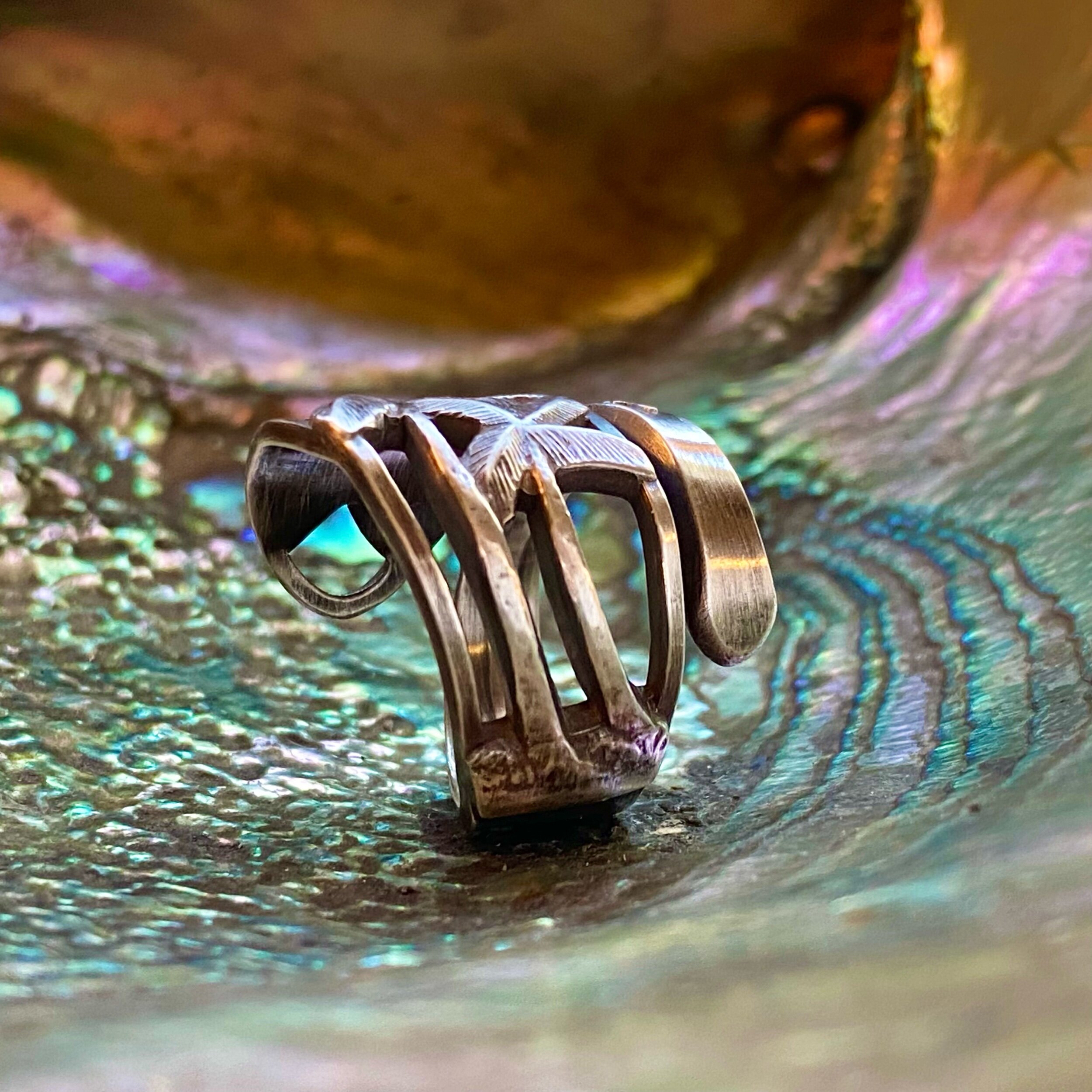 Florida Palms Sterling Spoon Ring - LadyForge Jewelry