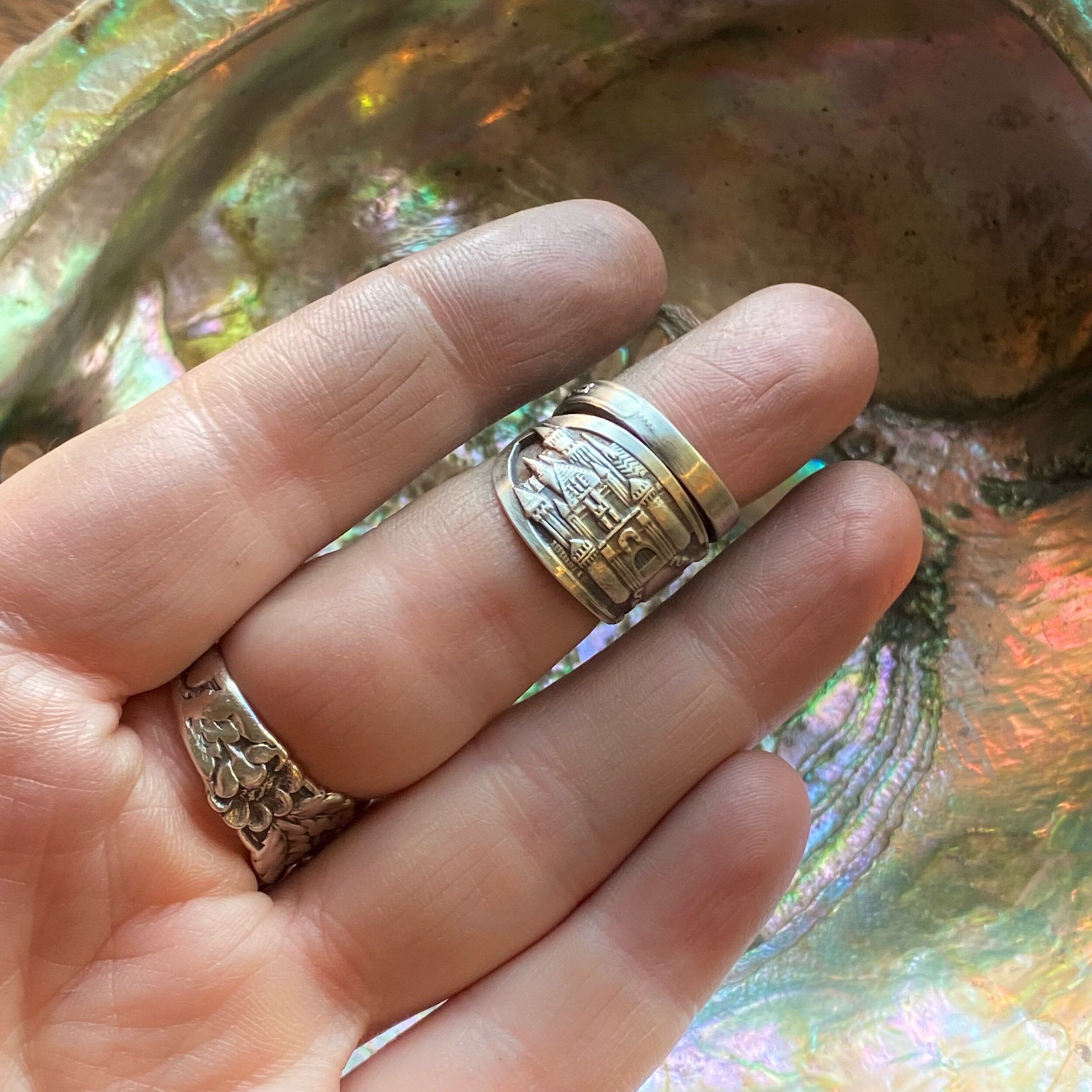Official Disney Sterling Spoon Ring -Large Version - LadyForge Jewelry