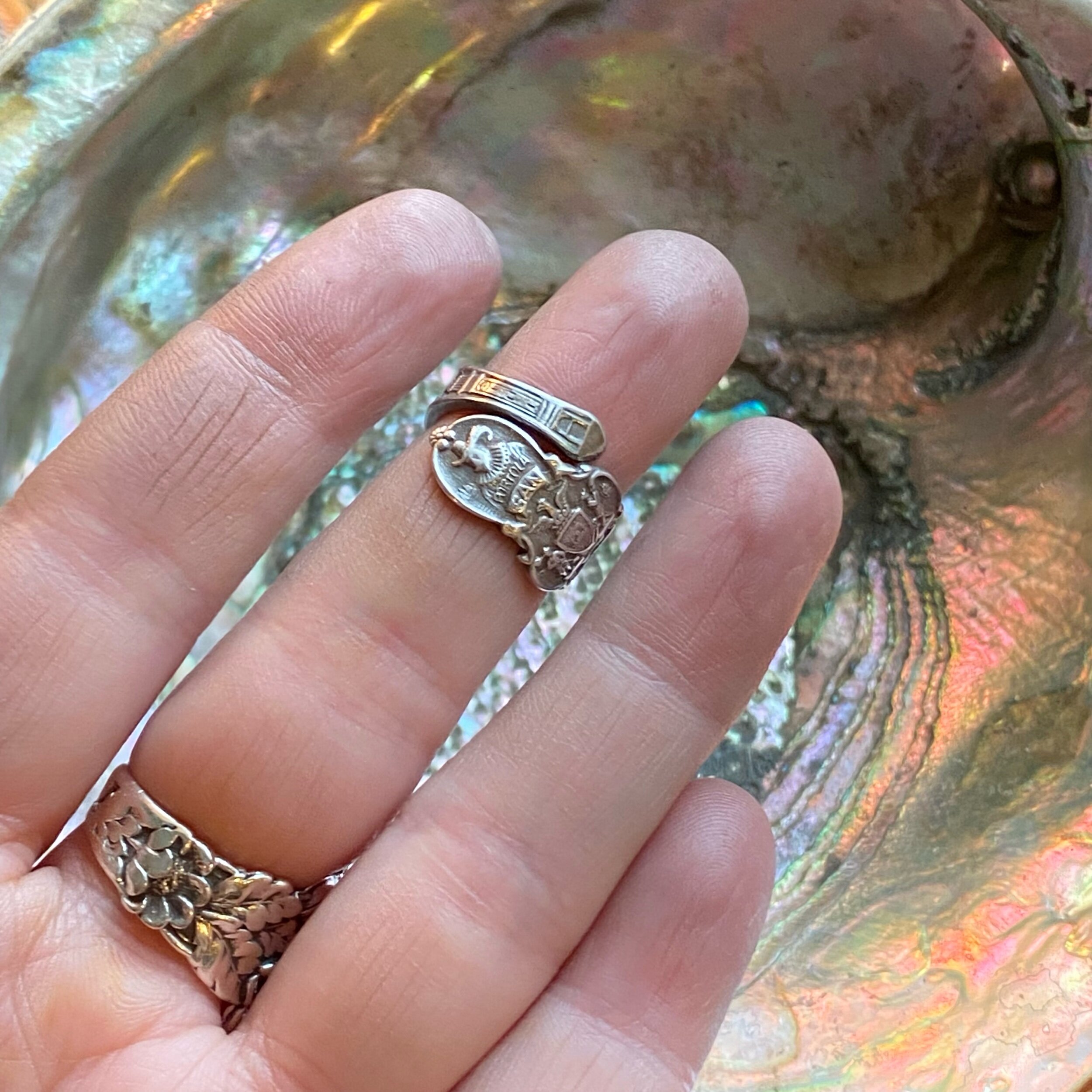 Dainty San Francisco Sterling Spoon Ring - LadyForge Jewelry