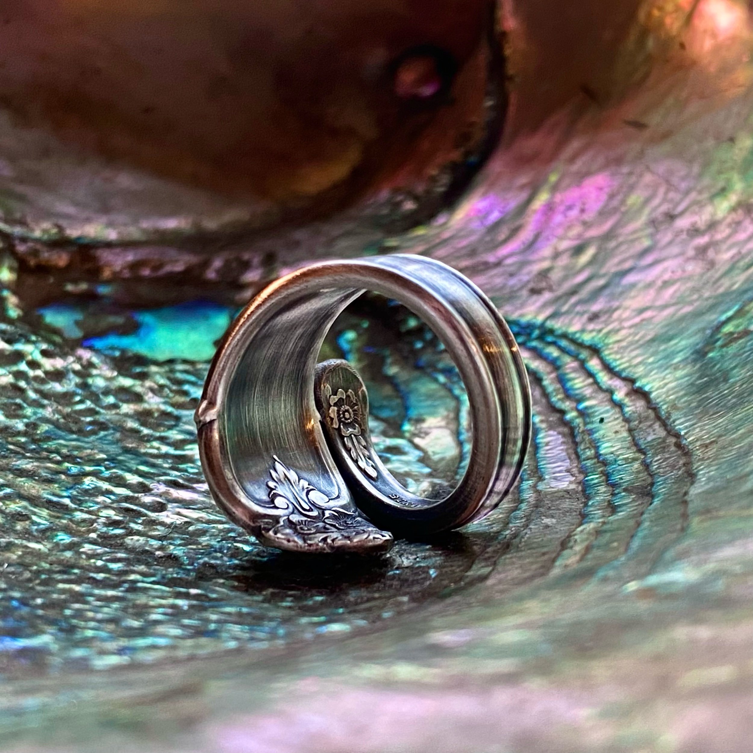 1941 Fragrance Sterling Spoon Ring - LadyForge Jewelry