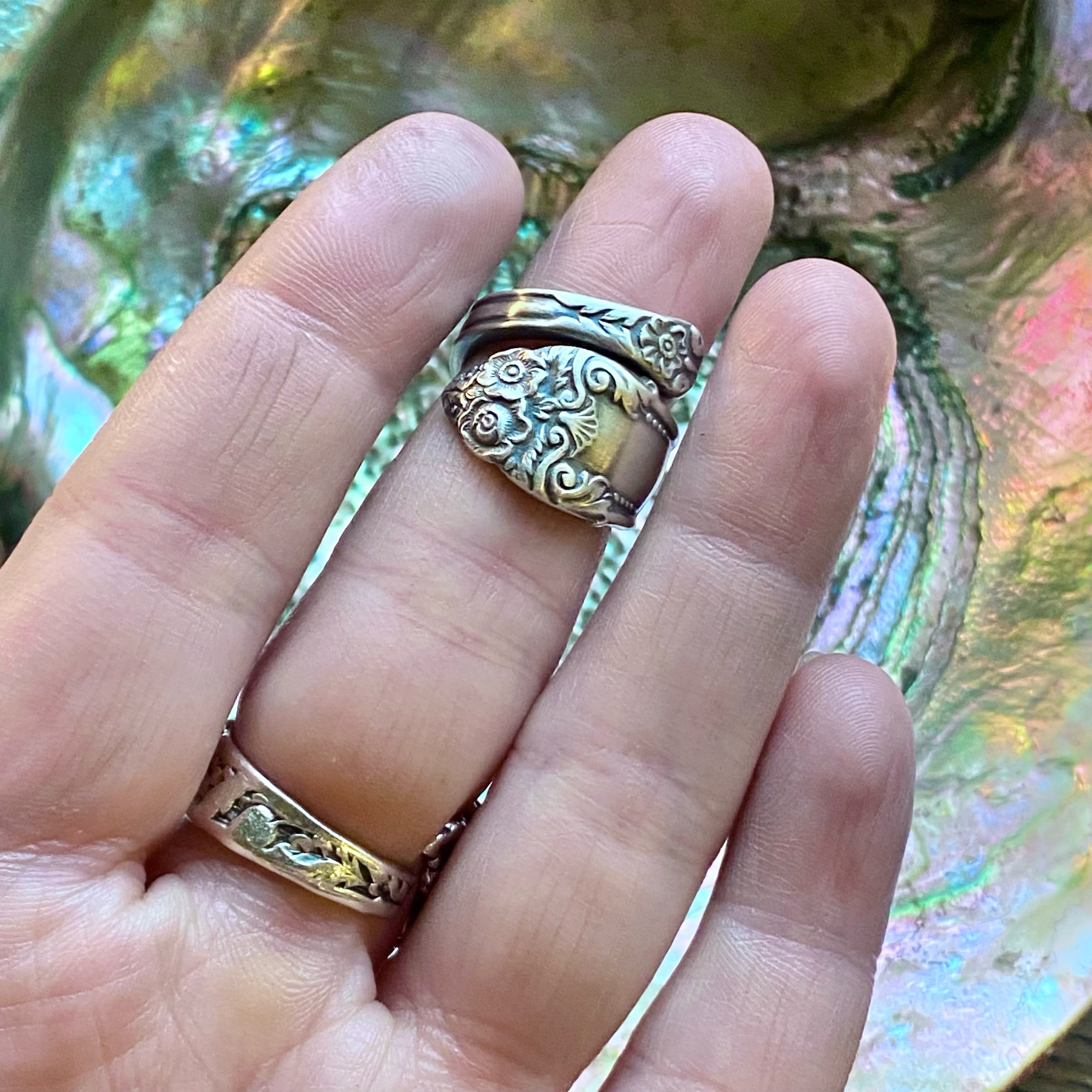 1941 Fragrance Sterling Spoon Ring - LadyForge Jewelry