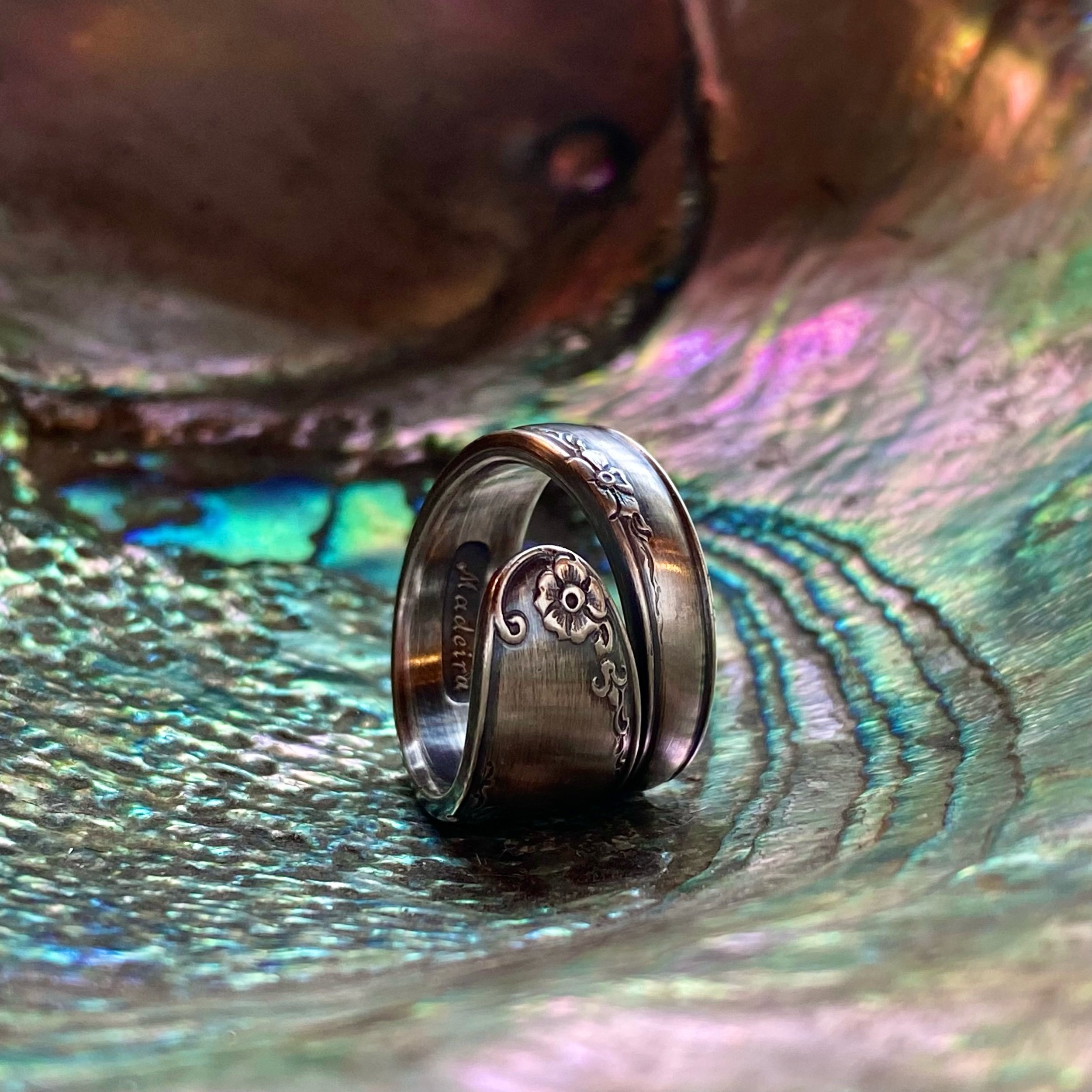 1948 Madeira Sterling Spoon Ring - LadyForge Jewelry