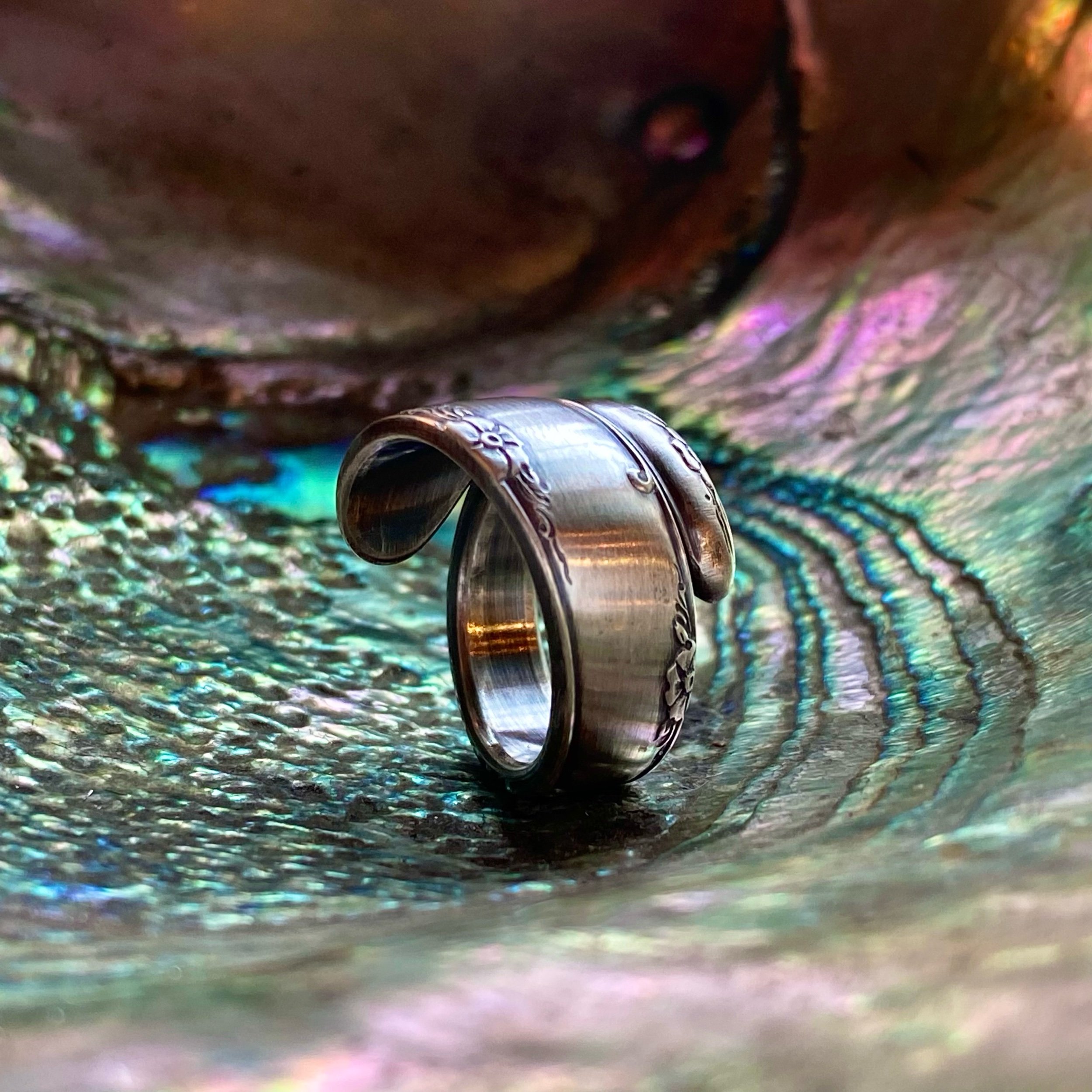 1948 Madeira Sterling Spoon Ring - LadyForge Jewelry