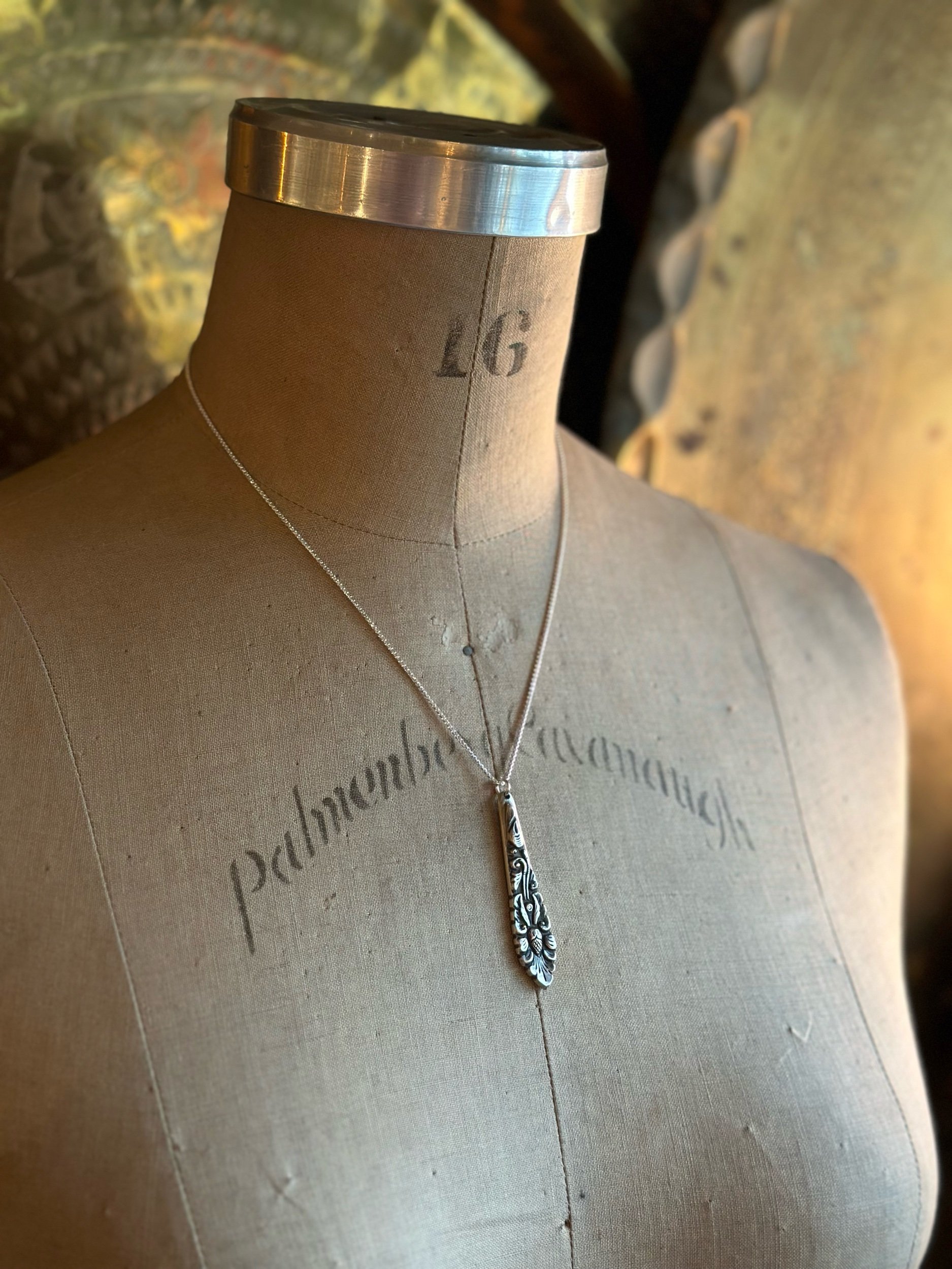1930s Yogya Indonesian Blossom Spoon Necklace - LadyForge Jewelry
