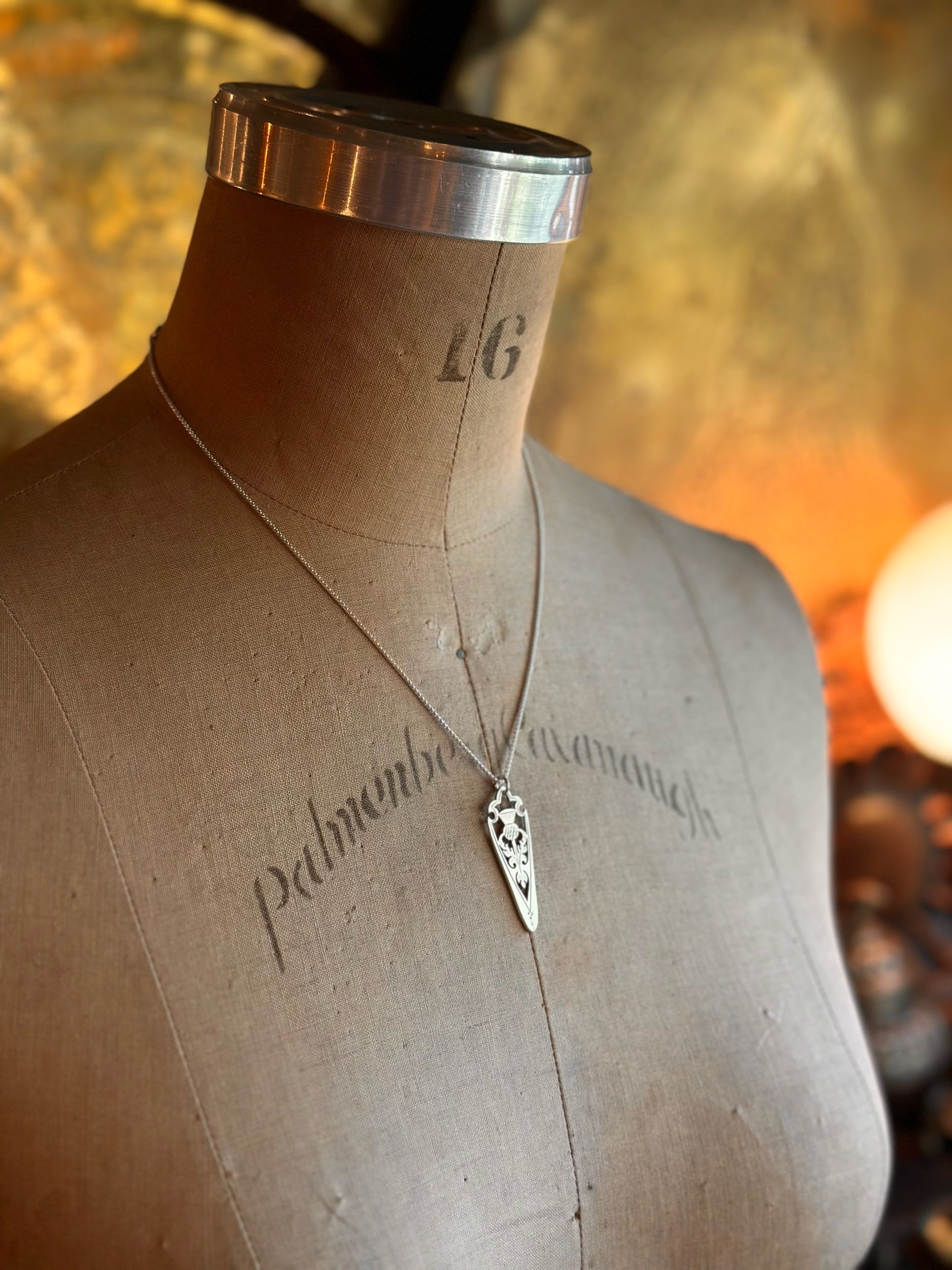 Edinburgh Thistle Sterling Spoon Necklace - LadyForge Jewelry