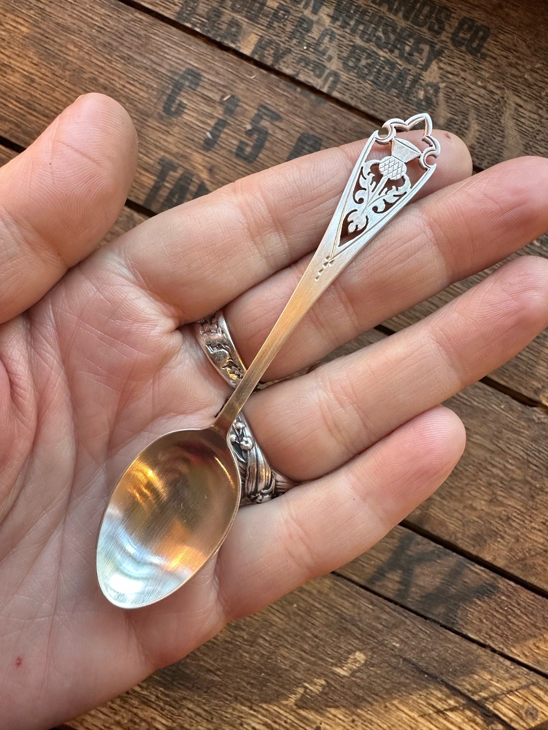 Edinburgh Thistle Sterling Spoon Necklace - LadyForge Jewelry