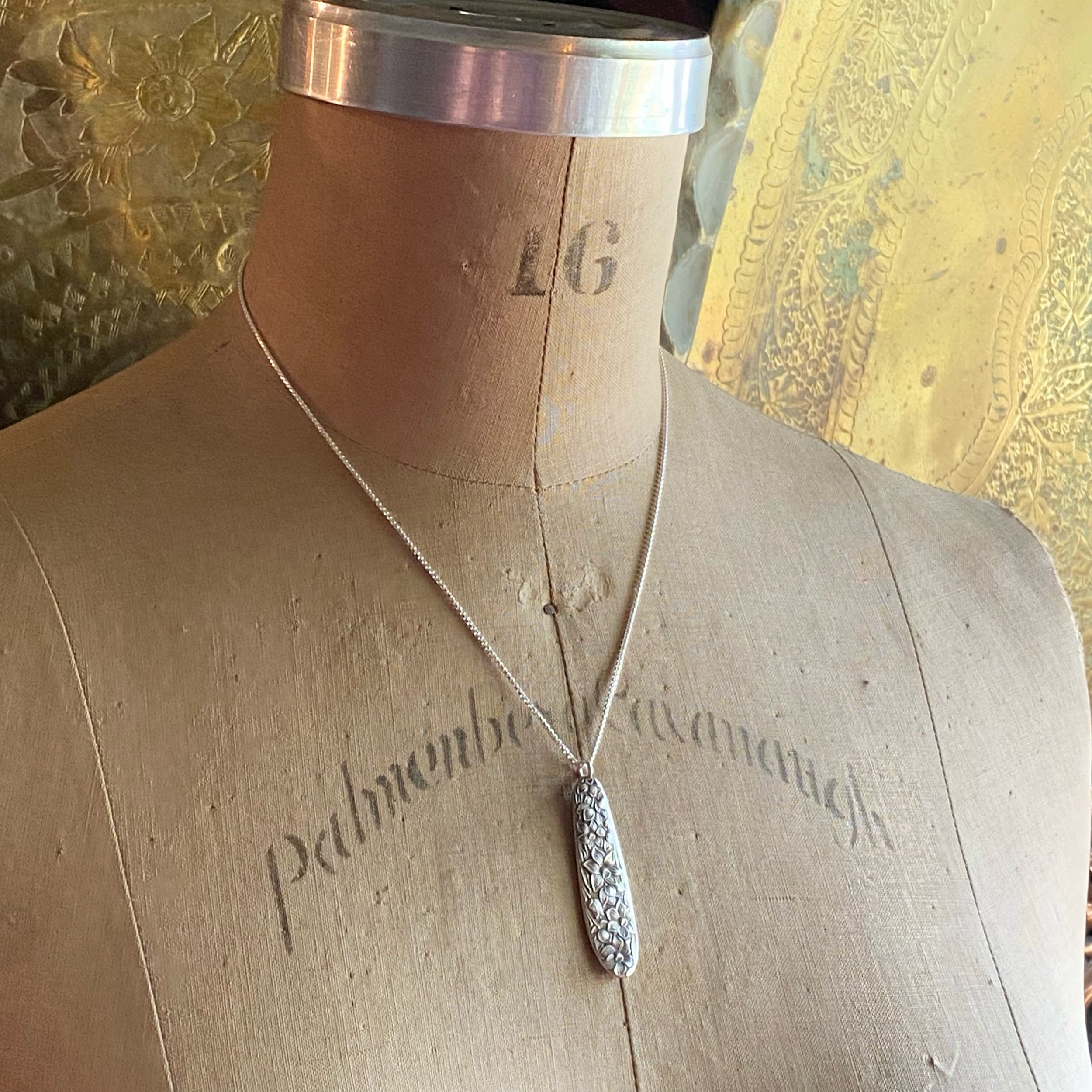 1936 Daffodil/Narcissus Spoon Drop Necklace - LadyForge Jewelry