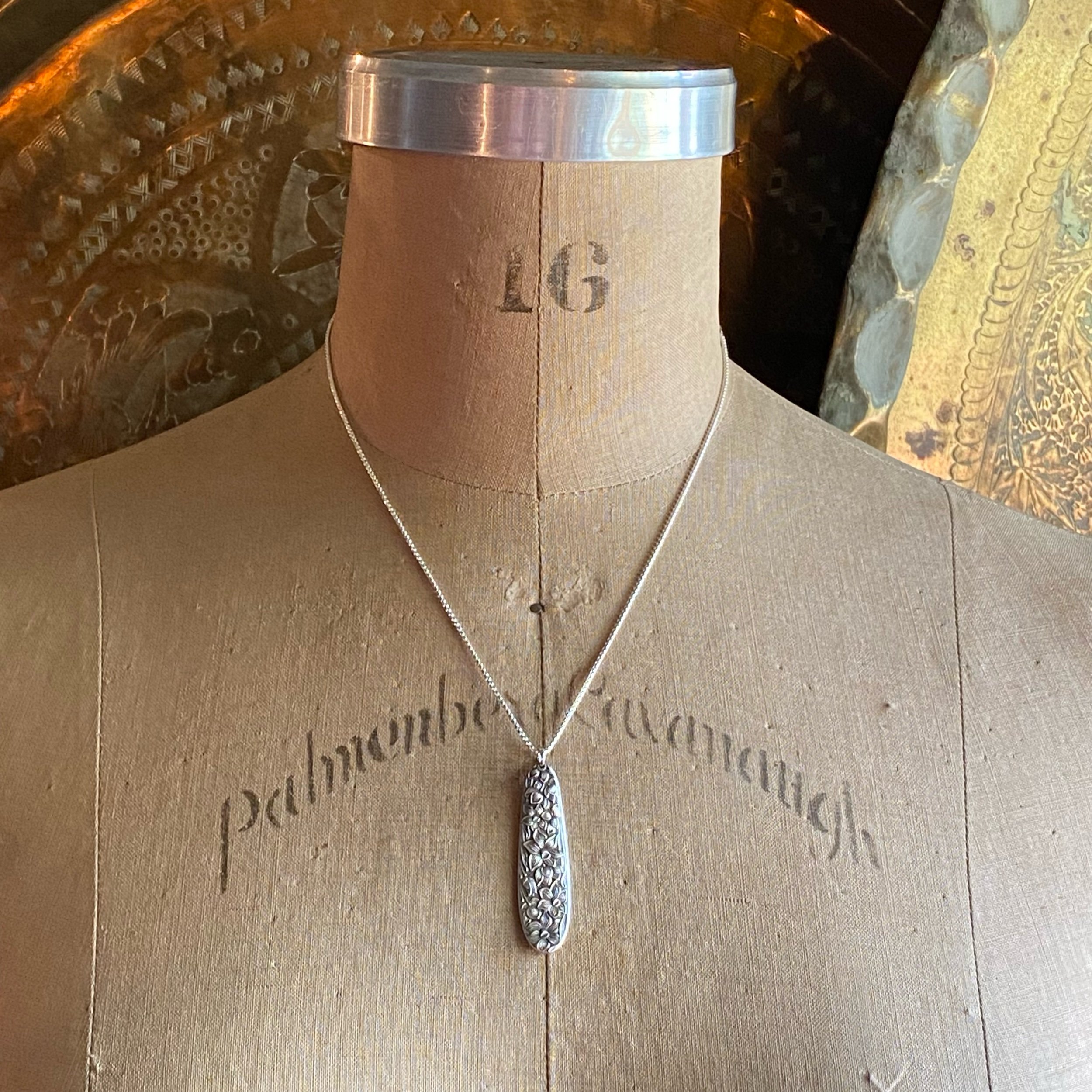 1936 Daffodil/Narcissus Spoon Drop Necklace - LadyForge Jewelry