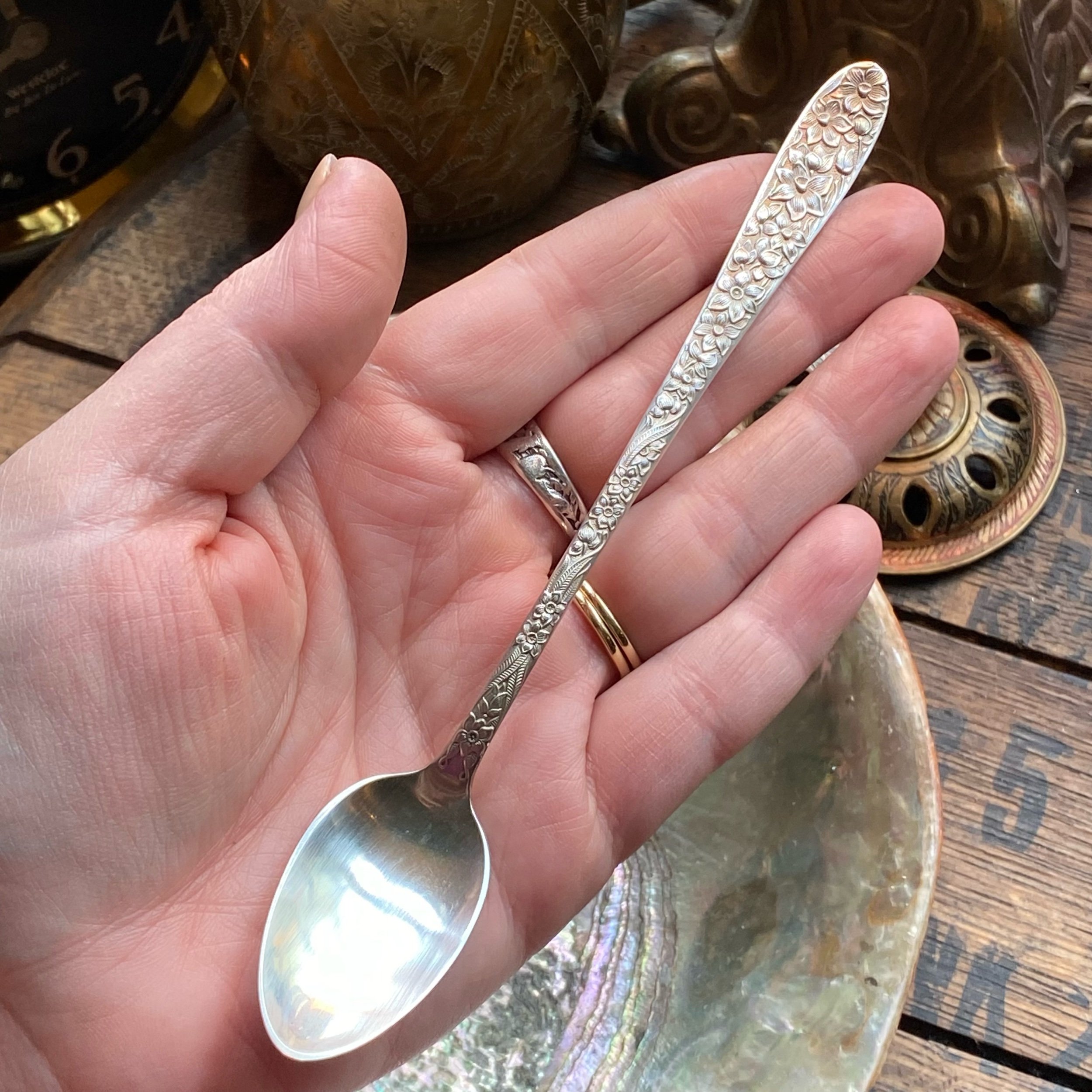 1936 Daffodil/Narcissus Spoon Drop Necklace - LadyForge Jewelry