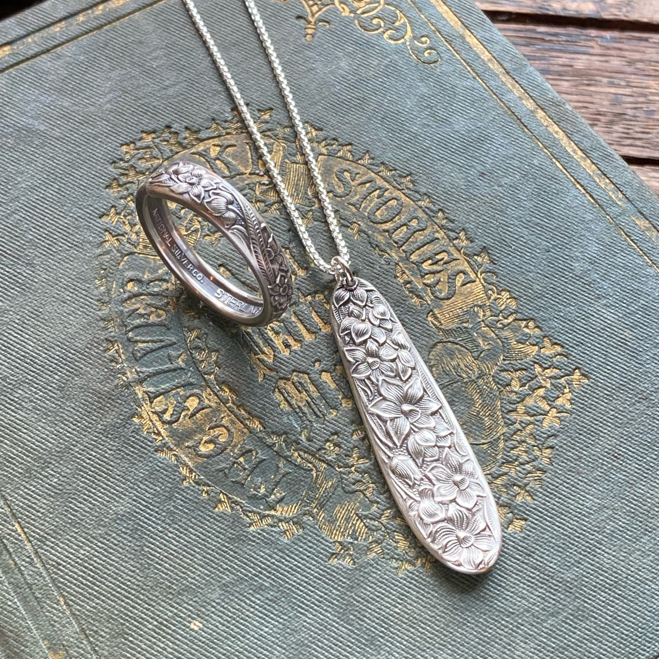 1936 Daffodil/Narcissus Spoon Drop Necklace - LadyForge Jewelry