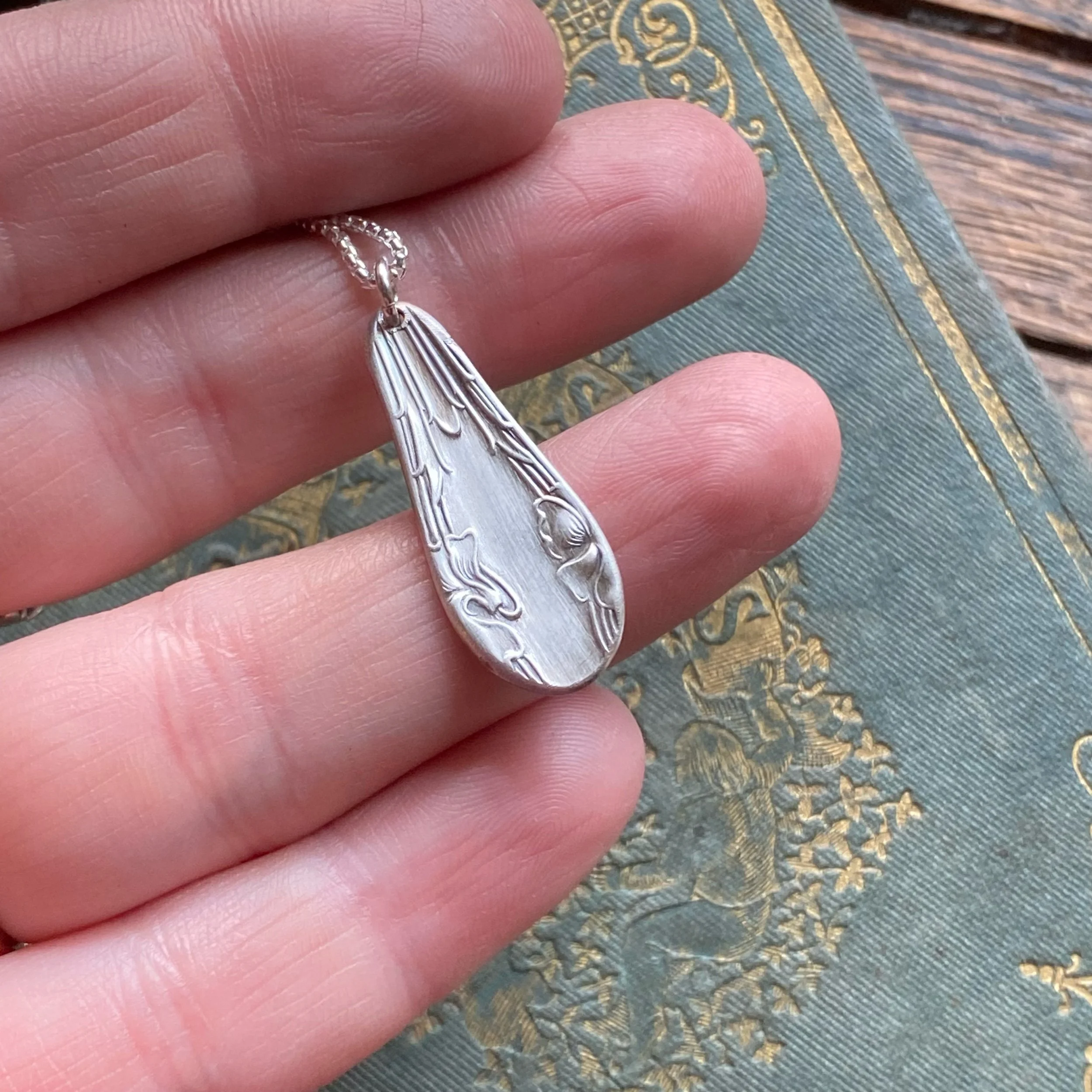 1904 Violet Spoon Drop Necklace - LadyForge Jewelry