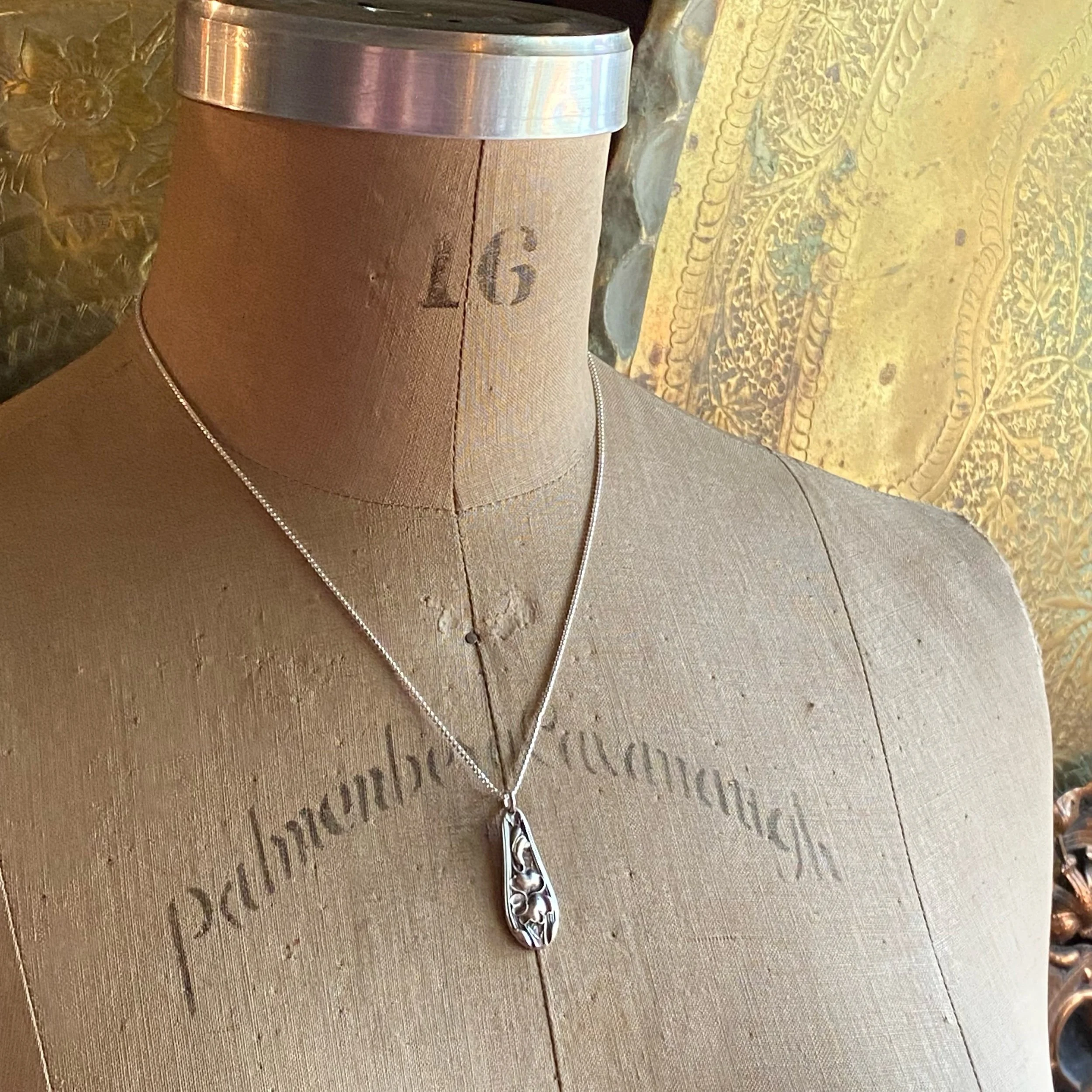 1904 Violet Spoon Drop Necklace - LadyForge Jewelry