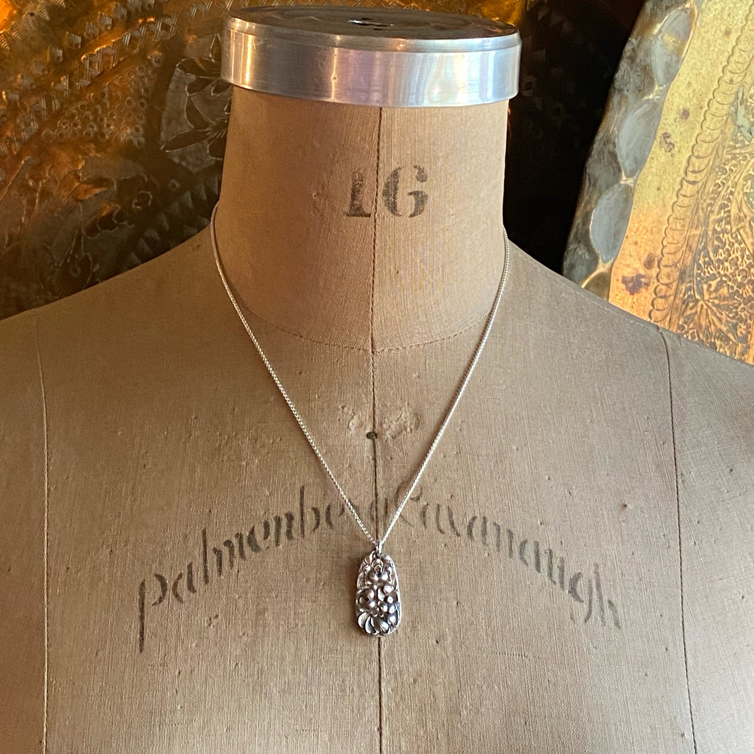 1892 Rose Spoon Drop Necklace - LadyForge Jewelry