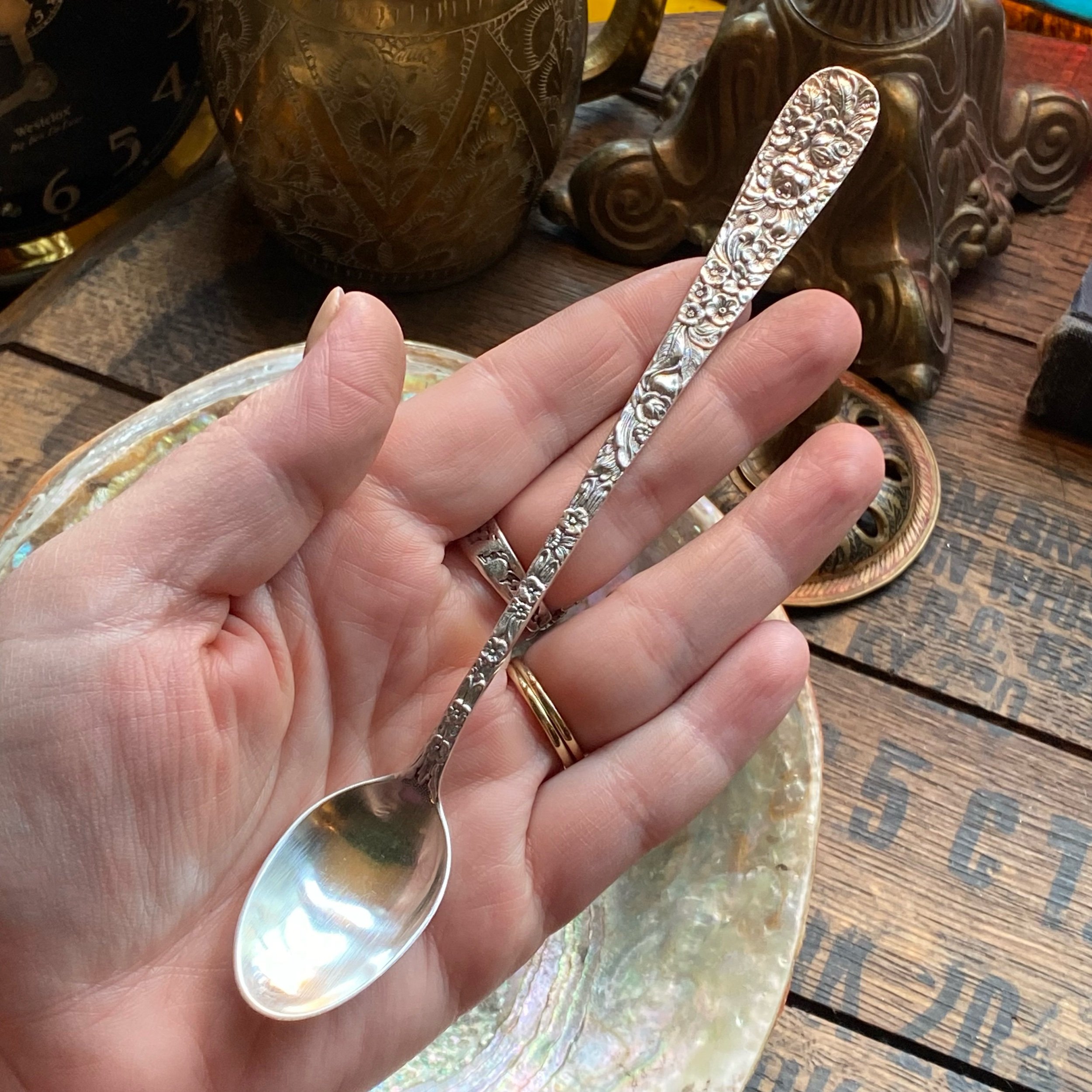 1892 Rose Spoon Drop Necklace - LadyForge Jewelry