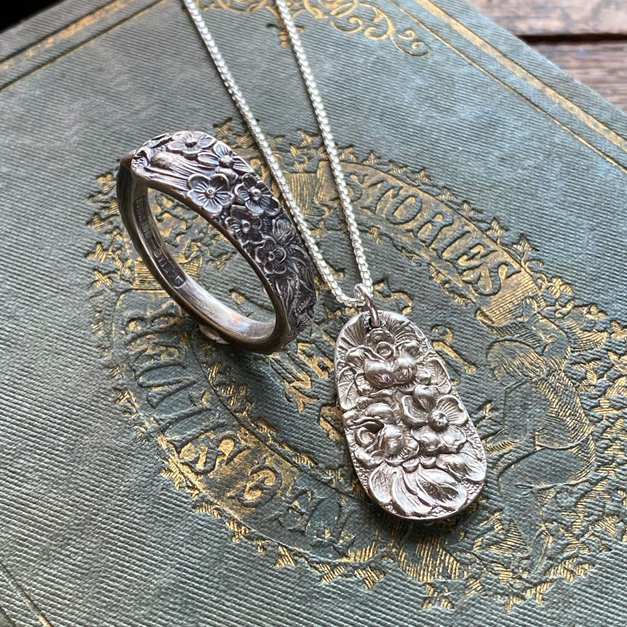 1892 Rose Spoon Drop Necklace - LadyForge Jewelry
