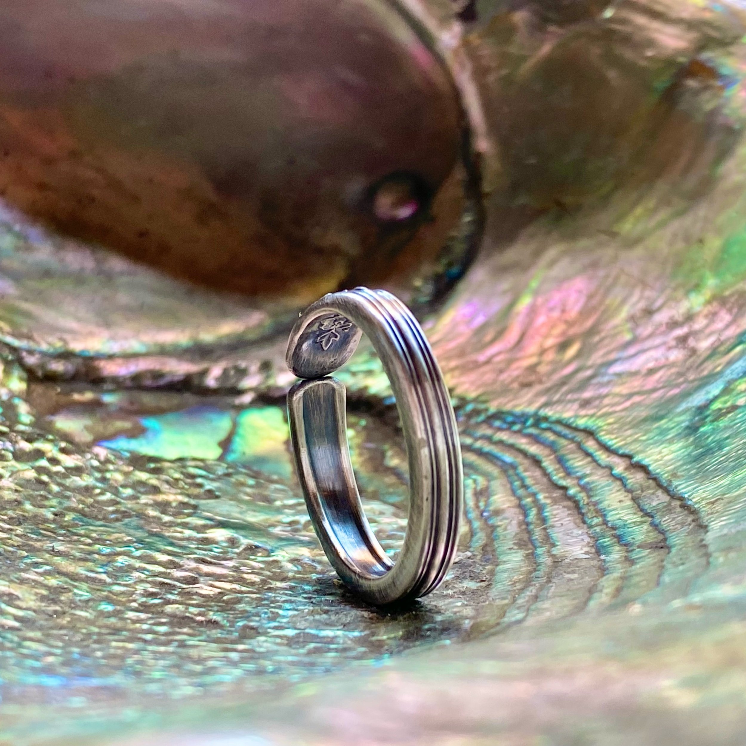 Slender 1942 Inaugural Spoon Ring - LadyForge Jewelry