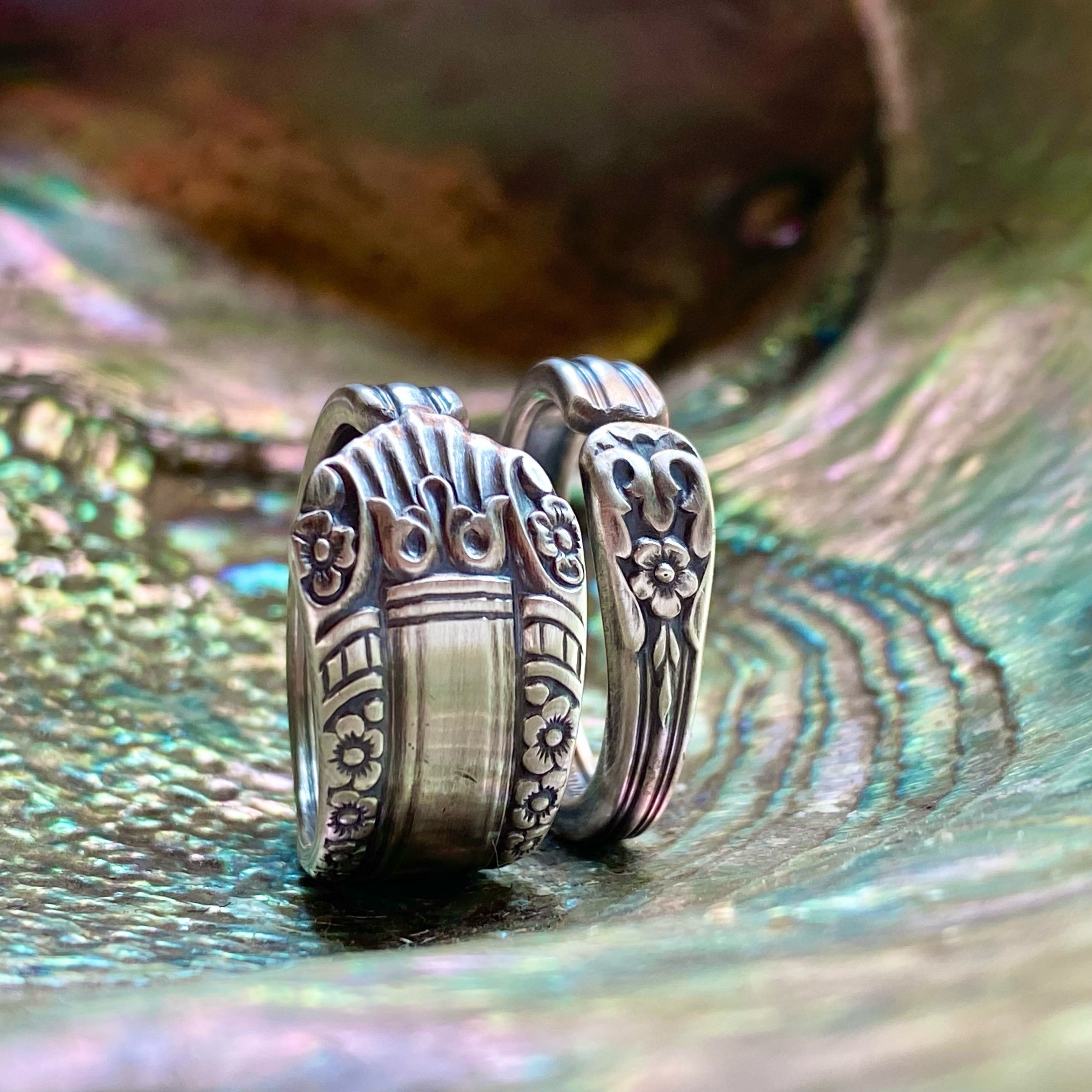 Slender 1942 Inaugural Spoon Ring - LadyForge Jewelry