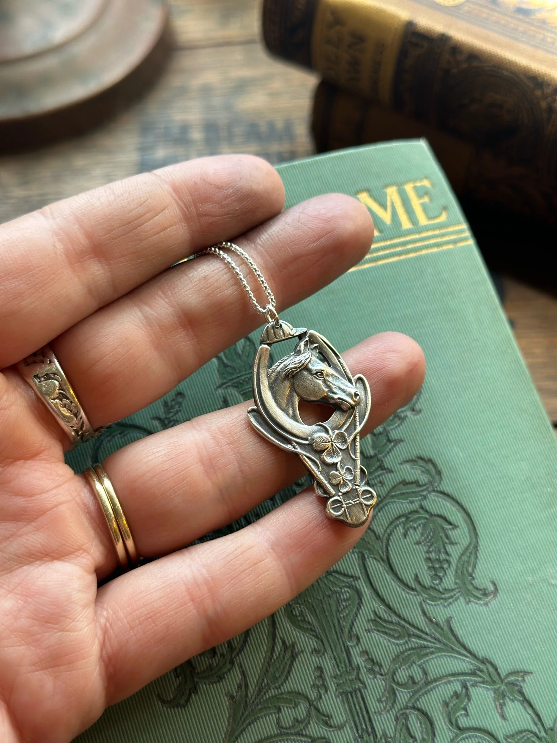 Equine Glory Sterling Spoon Necklace - LadyForge Jewelry