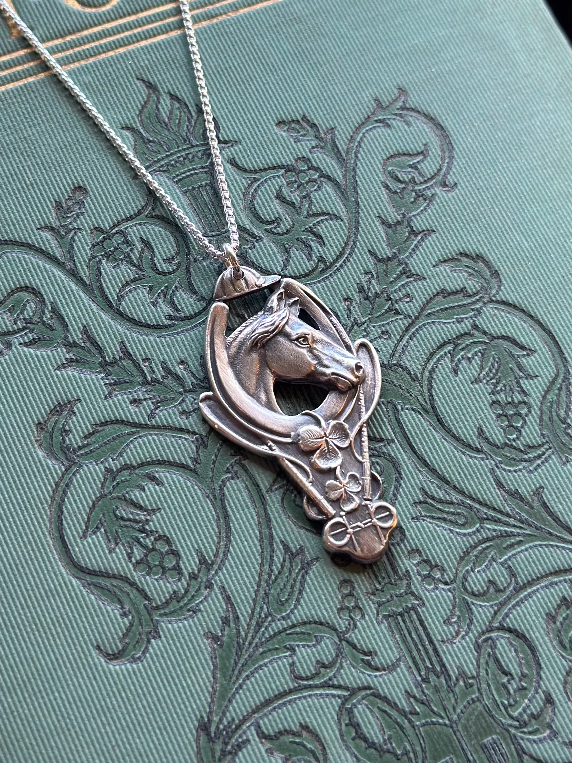 Equine Glory Sterling Spoon Necklace - LadyForge Jewelry