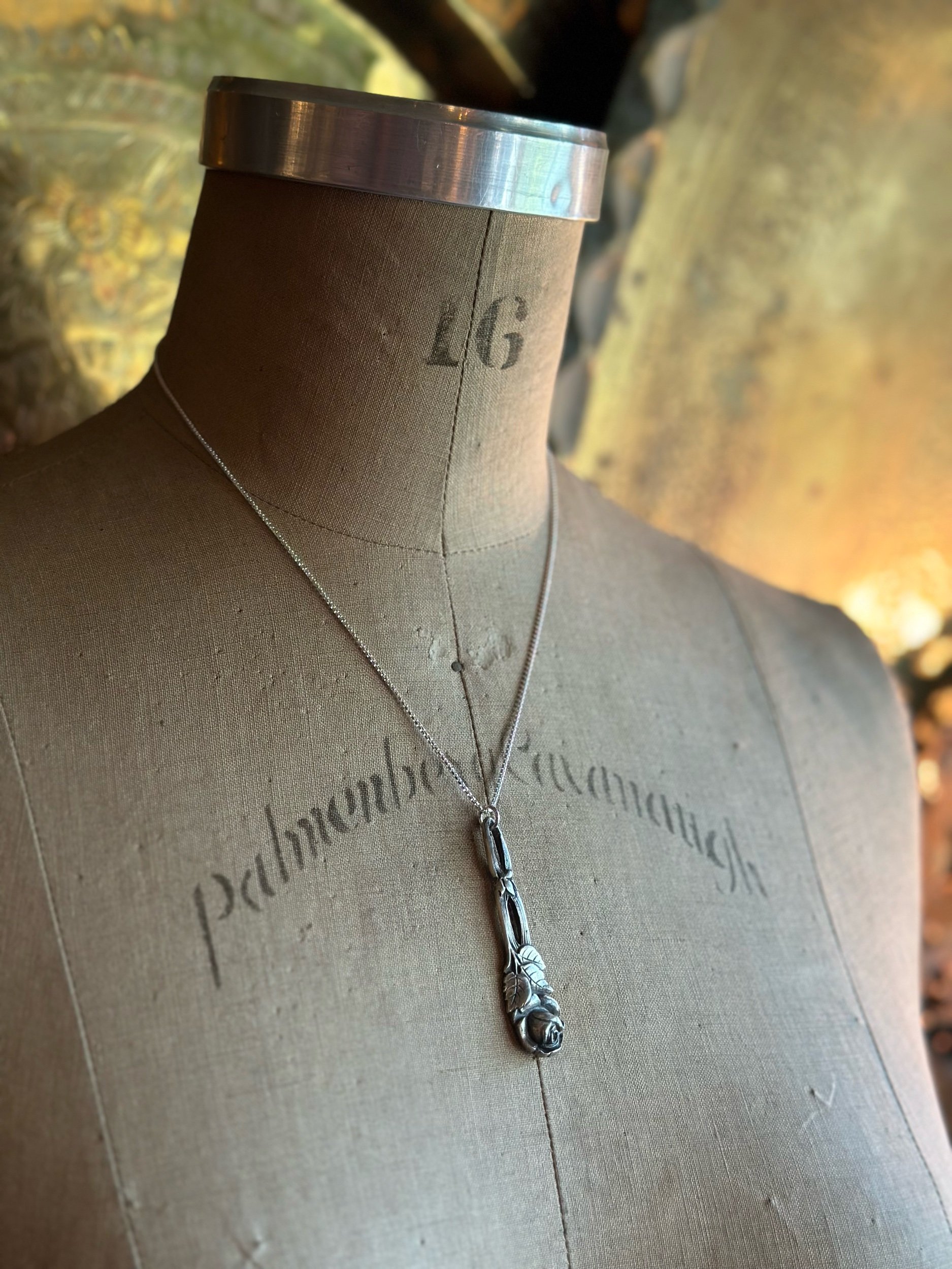 Hildesheim Rose Spoon Necklace - LadyForge Jewelry