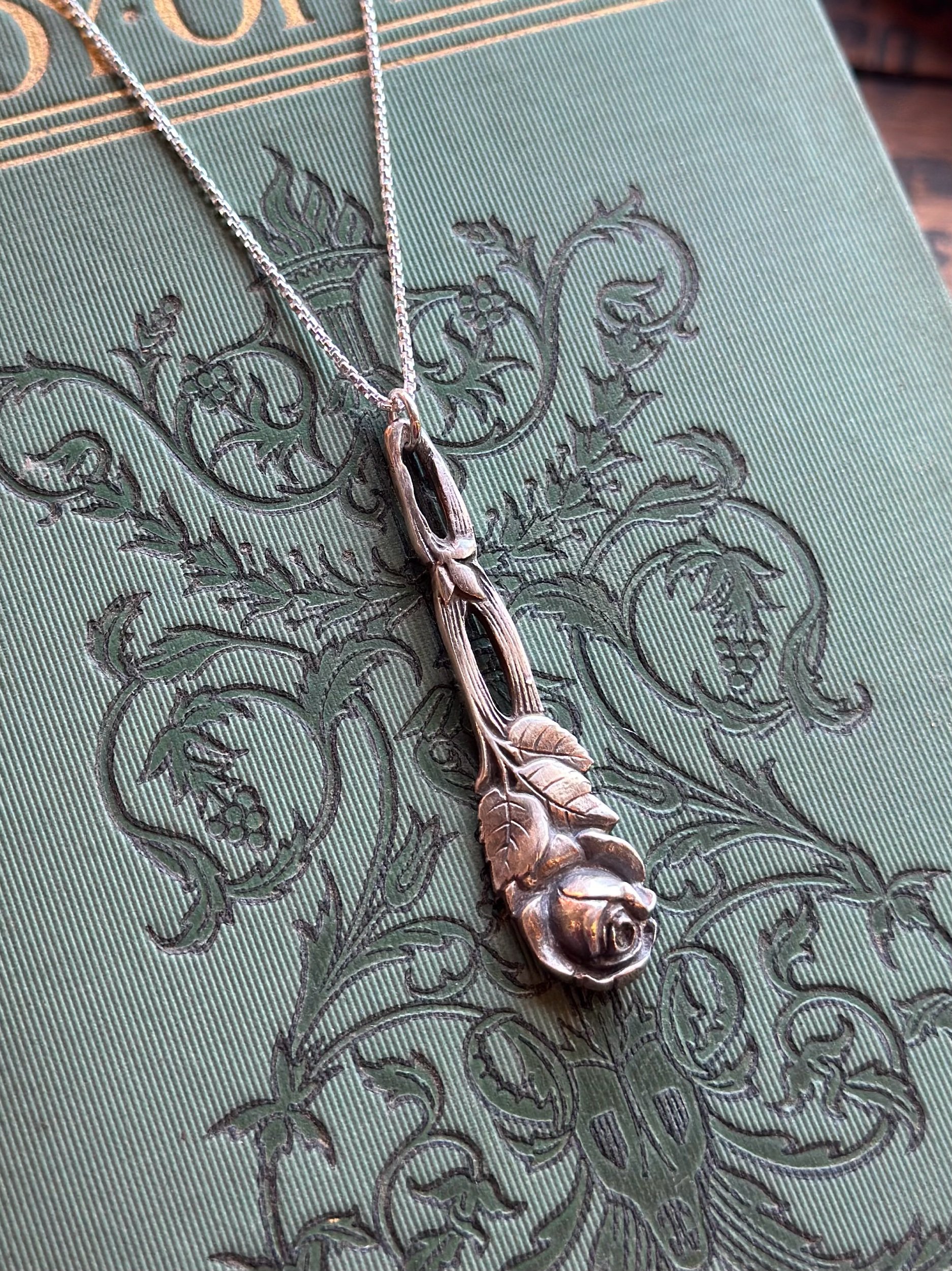 Hildesheim Rose Spoon Necklace - LadyForge Jewelry