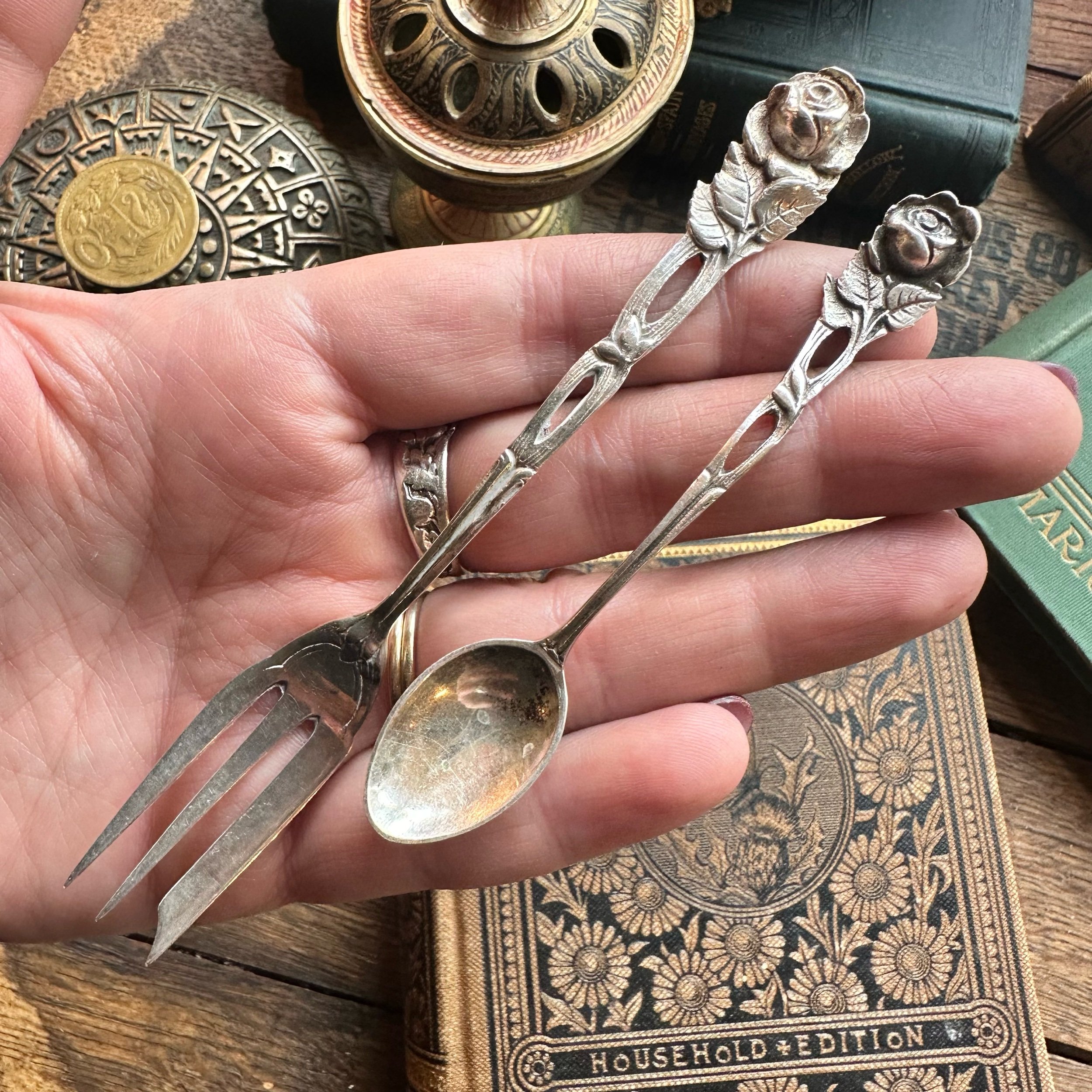 Hildesheim Rose Spoon Necklace - LadyForge Jewelry