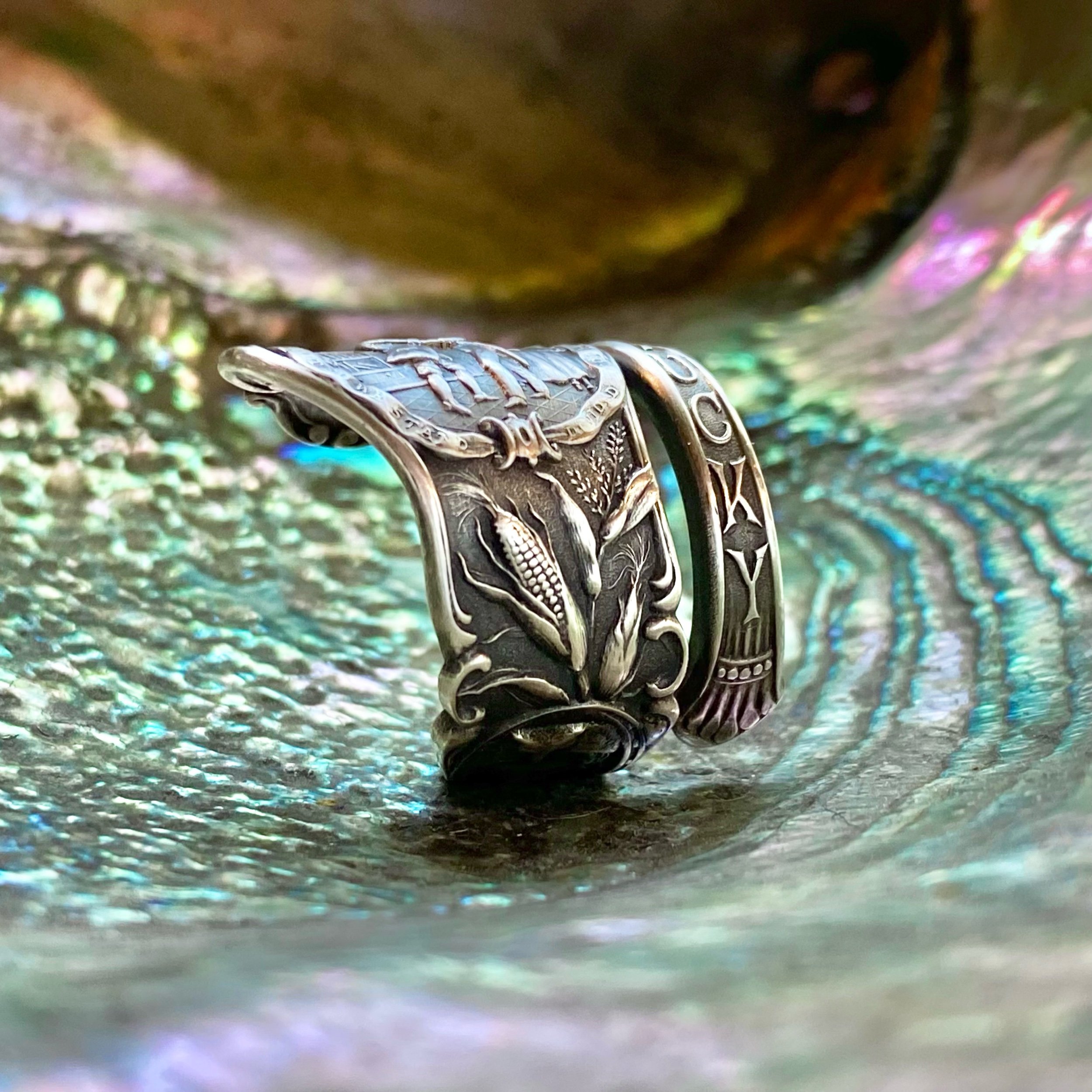 Kentucky State Sterling Spoon Ring - LadyForge Jewelry