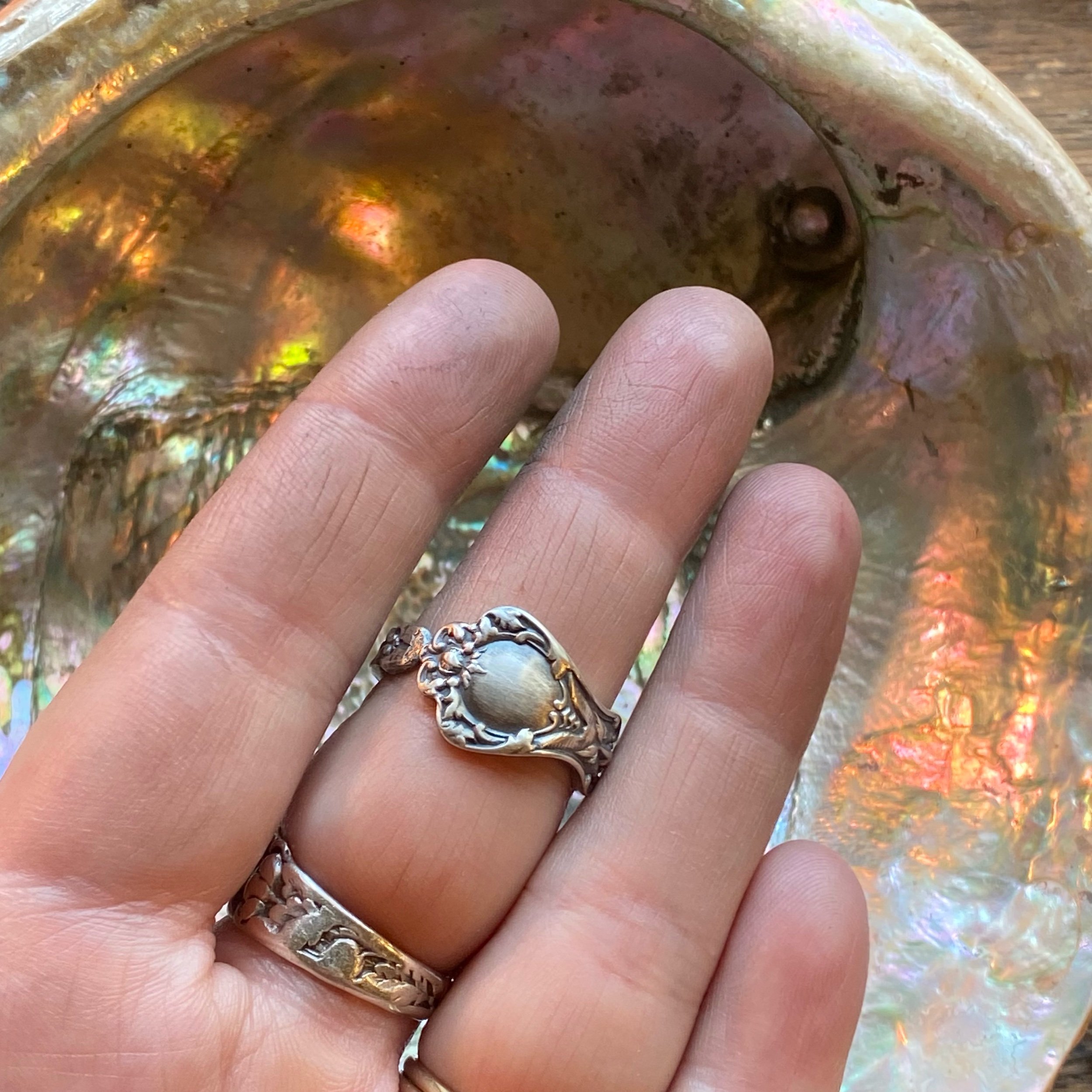 1903 Dainty Nuremberg Sterling Spoon Ring - LadyForge Jewelry