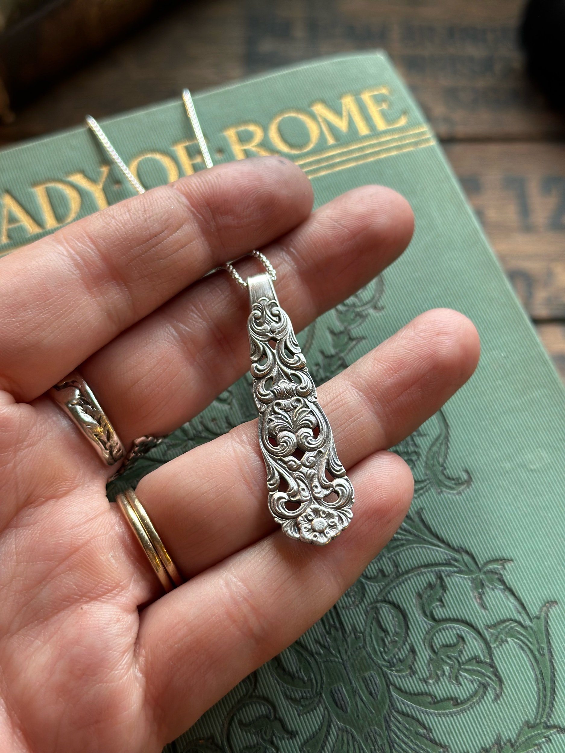 1932 Valdres Norwegian Spoon Necklace - LadyForge Jewelry