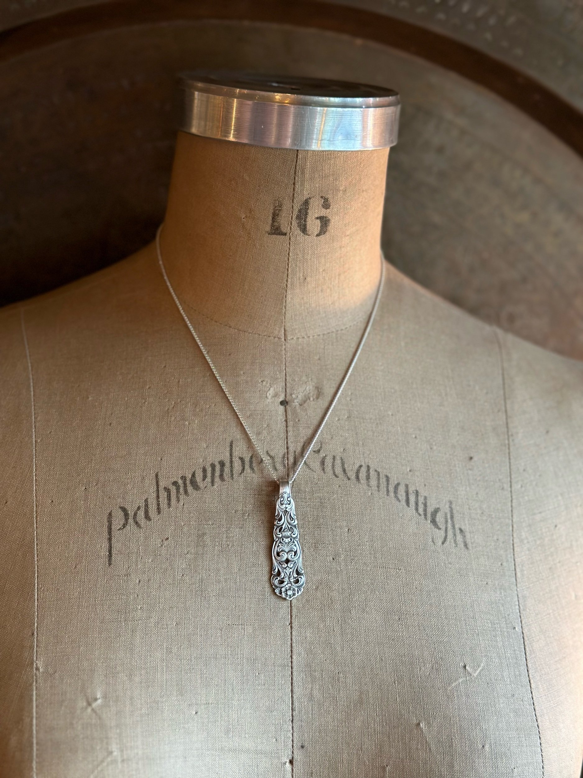 1932 Valdres Norwegian Spoon Necklace - LadyForge Jewelry