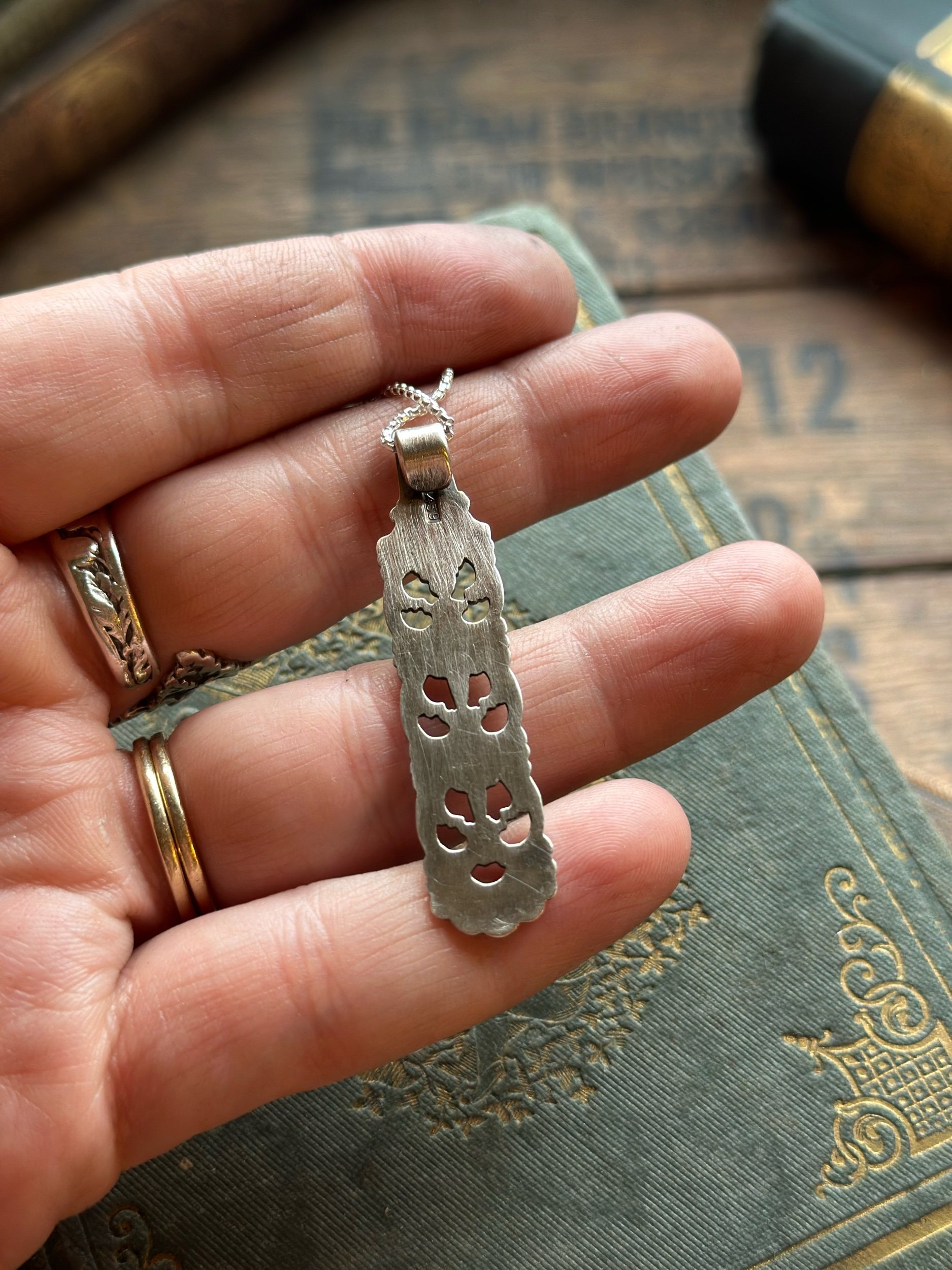 Norwegian Kloster Sterling Spoon Necklace - LadyForge Jewelry