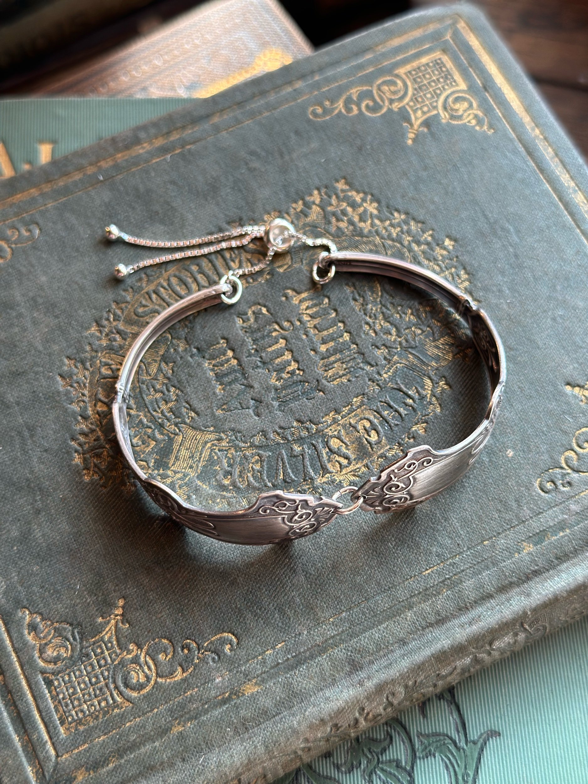 1880 Alhambra Sterling Double Spoon Bracelet - LadyForge Jewelry