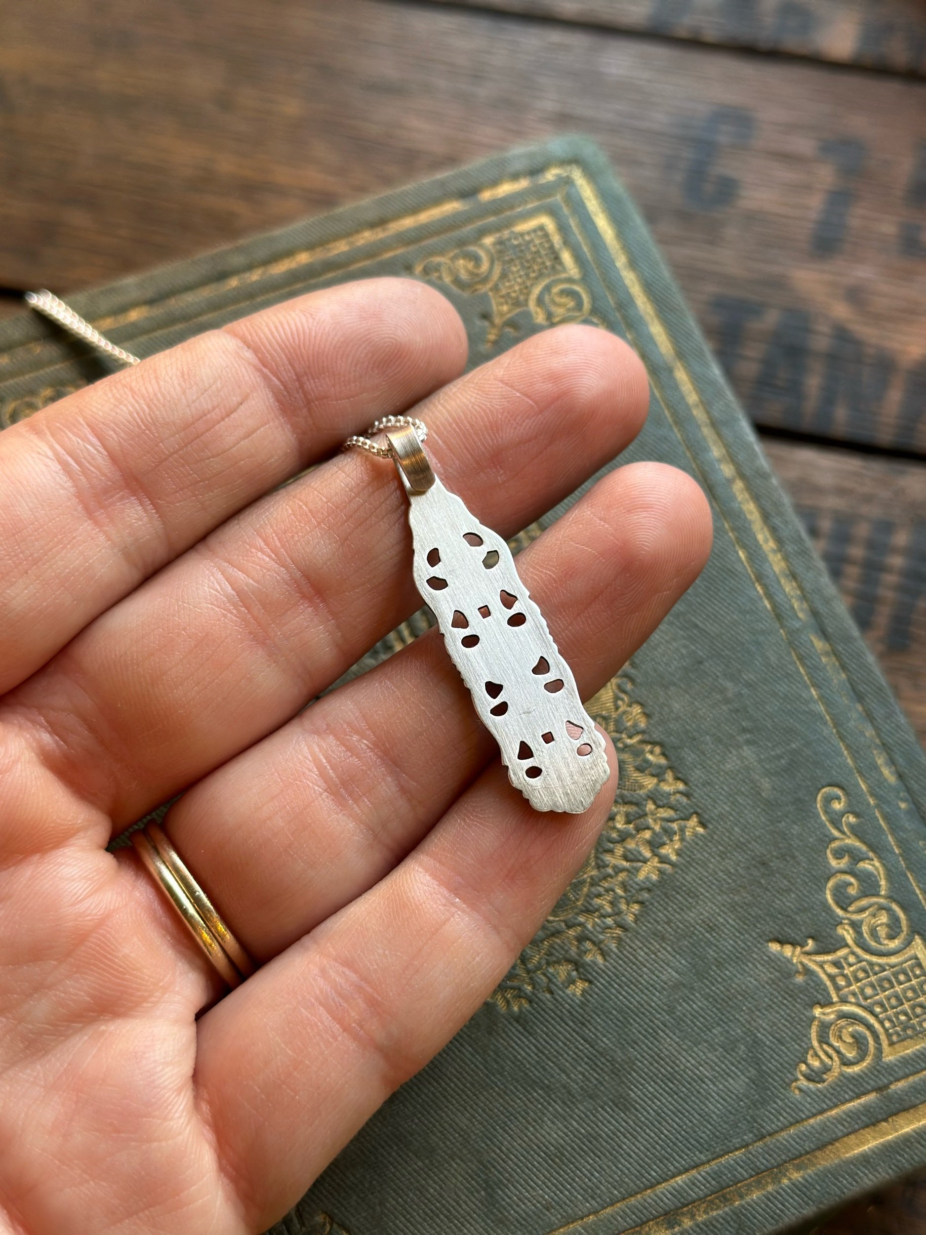 Norwegian Flourish Spoon Necklace - LadyForge Jewelry