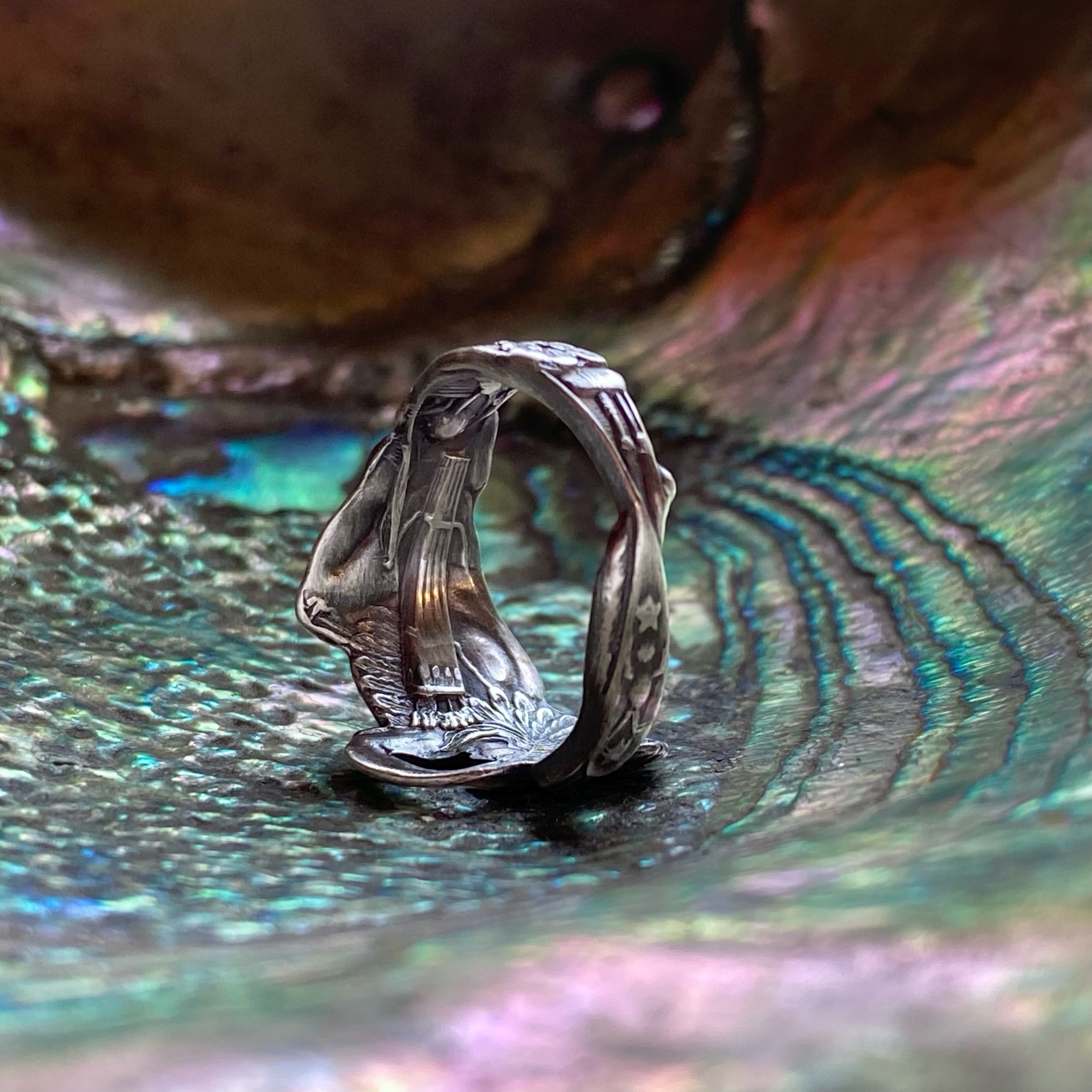 Paye & Baker Native American Sterling Spoon Ring - LadyForge Jewelry