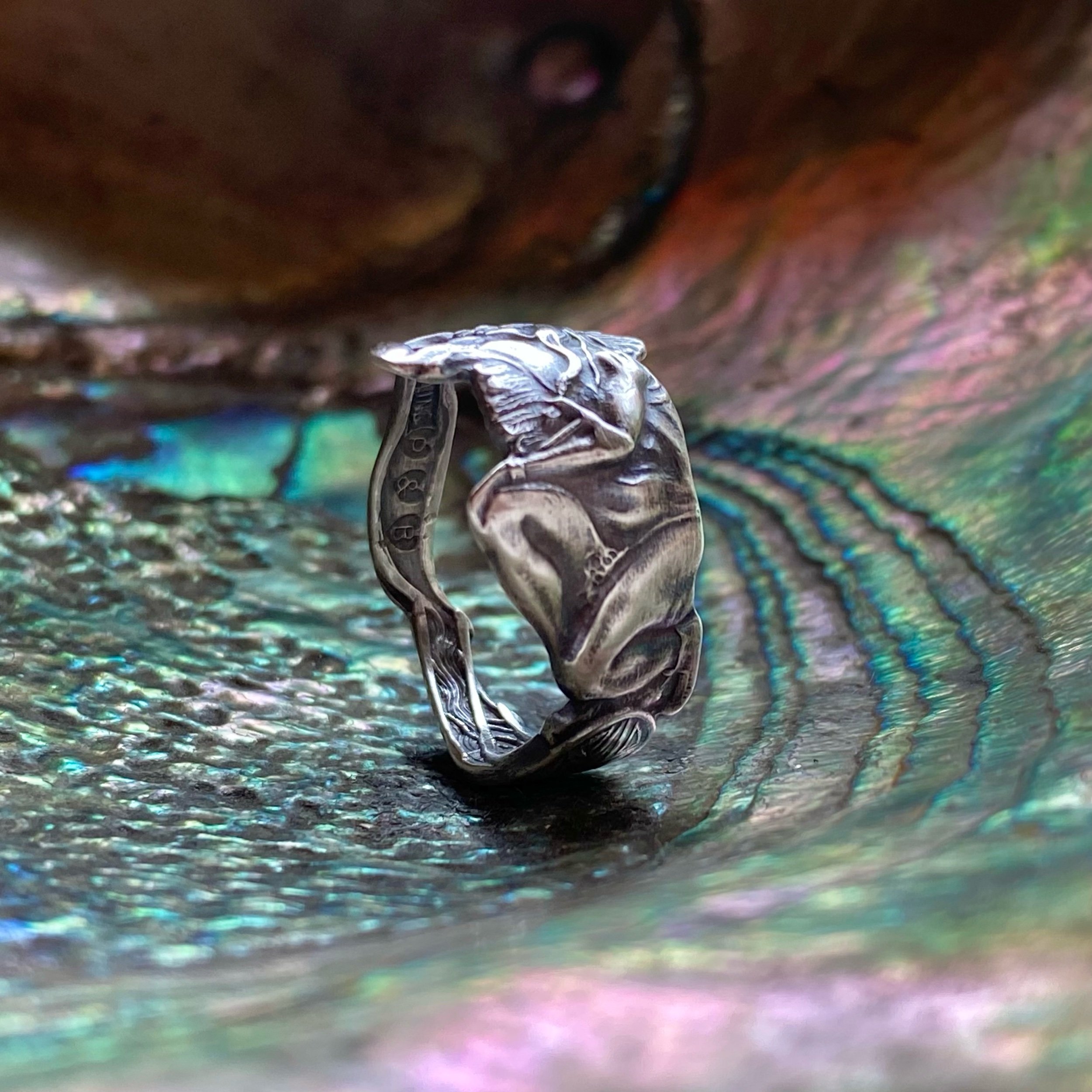 Paye & Baker Native American Sterling Spoon Ring - LadyForge Jewelry