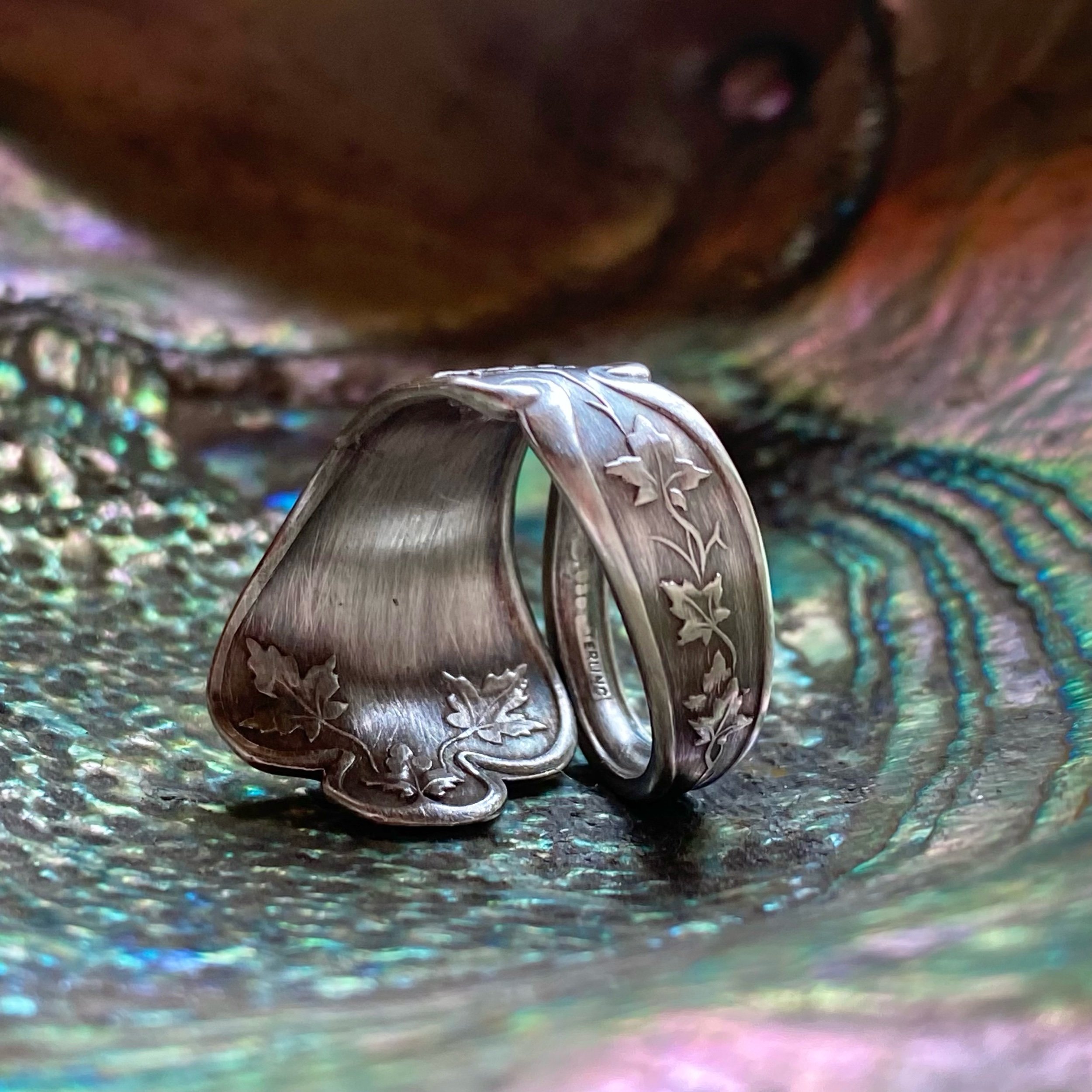 Canadian Coat of Arms Sterling Spoon Ring - LadyForge Jewelry