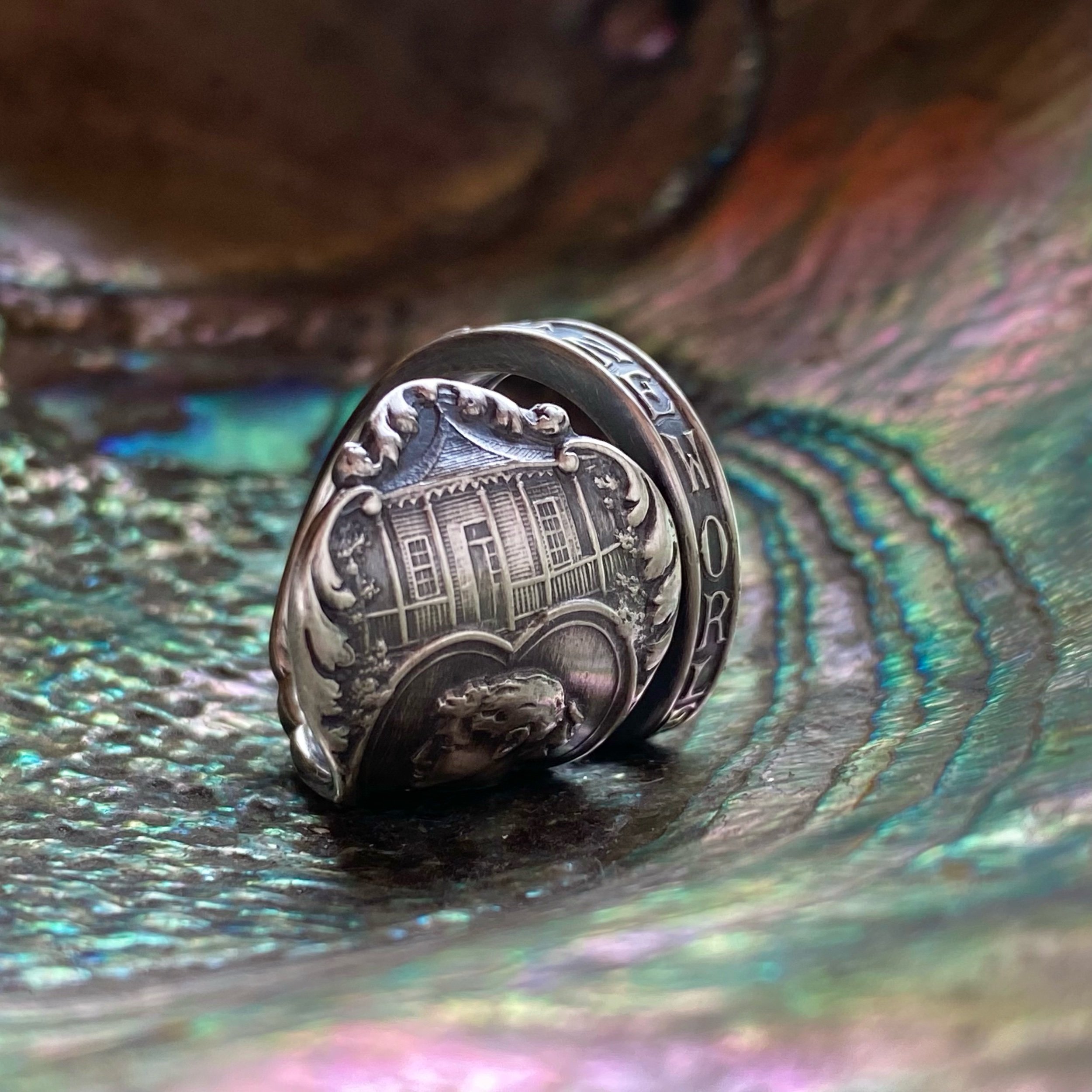 Heart of New Orleans Sterling Spoon Ring - LadyForge Jewelry