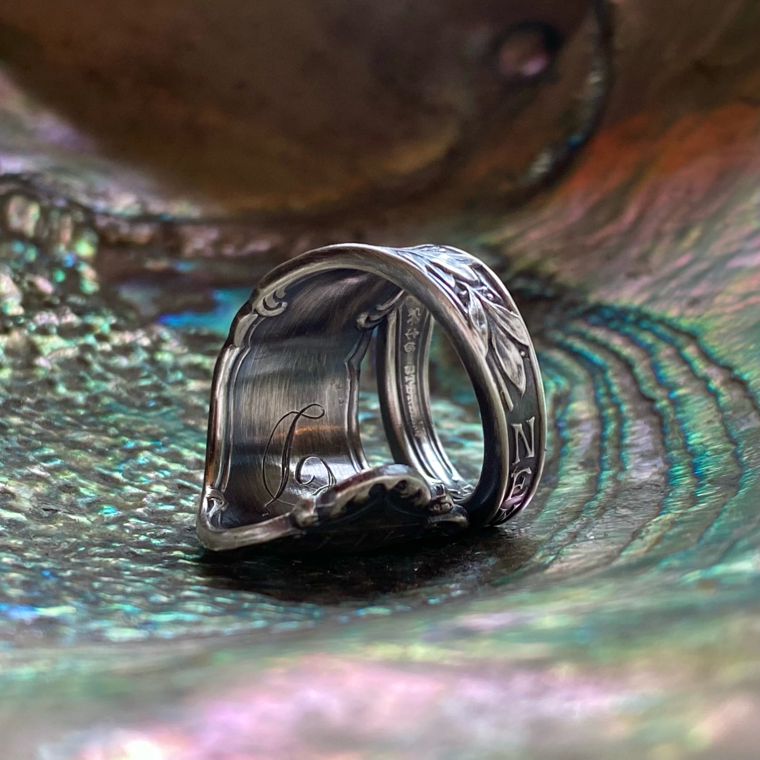 Heart of New Orleans Sterling Spoon Ring - LadyForge Jewelry