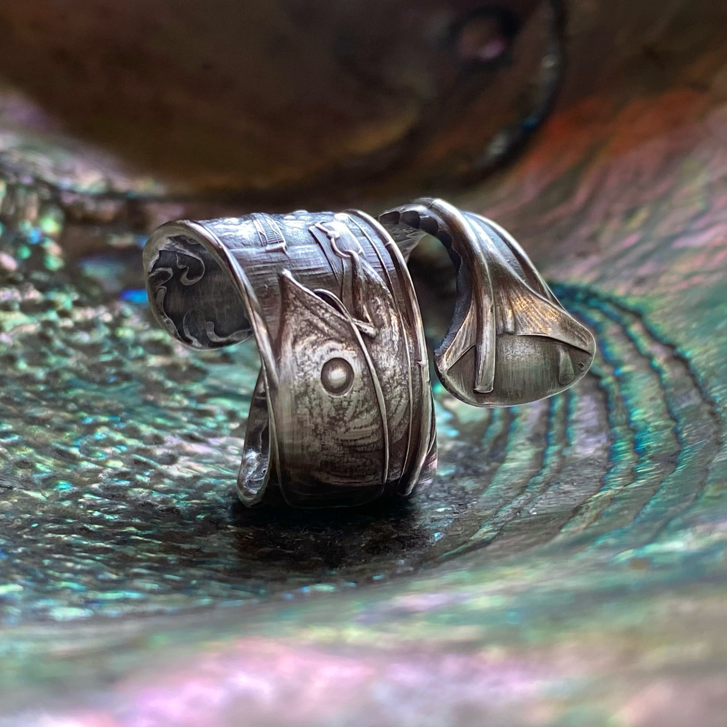 Grand Catalina Island Sterling Spoon Ring - LadyForge Jewelry