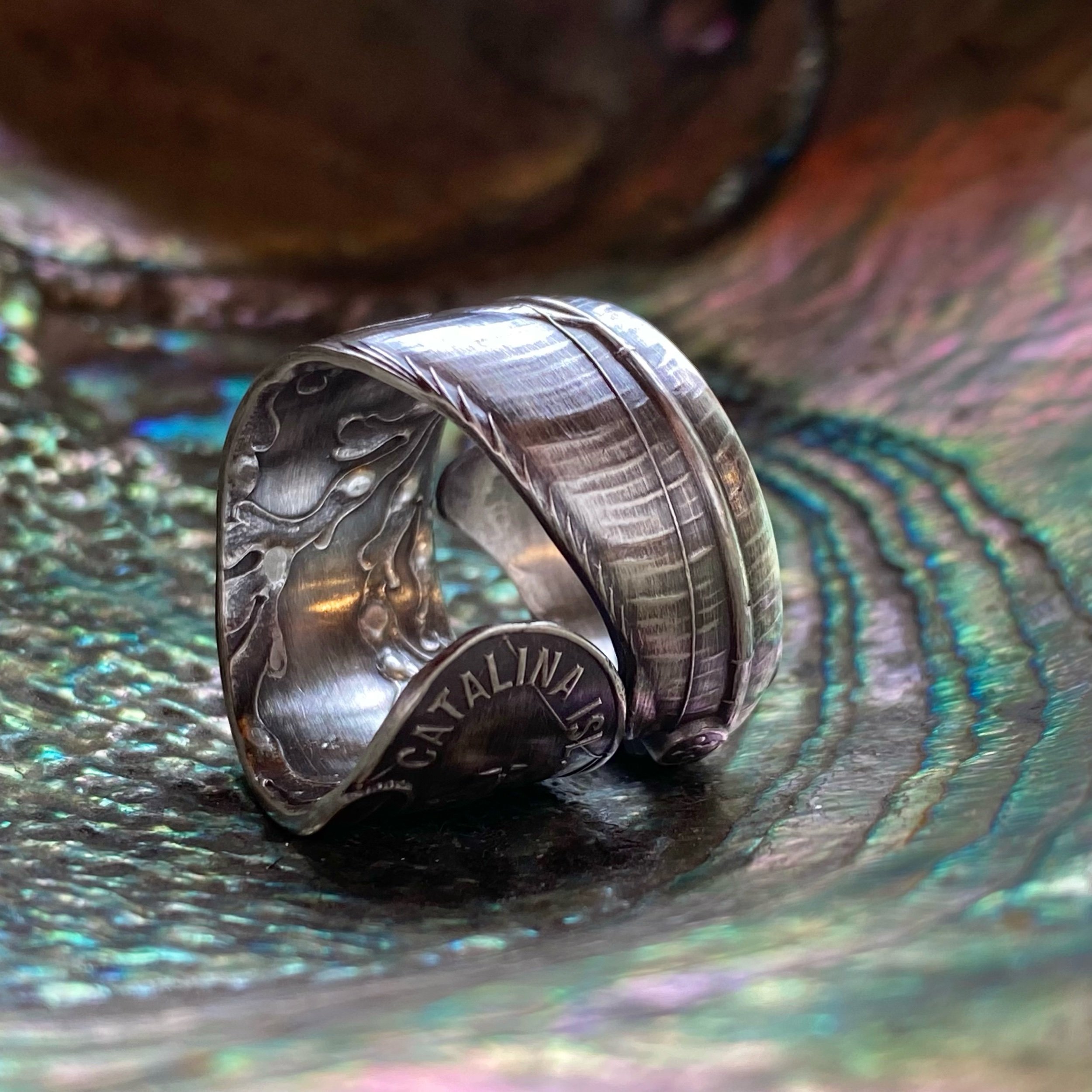 Grand Catalina Island Sterling Spoon Ring - LadyForge Jewelry