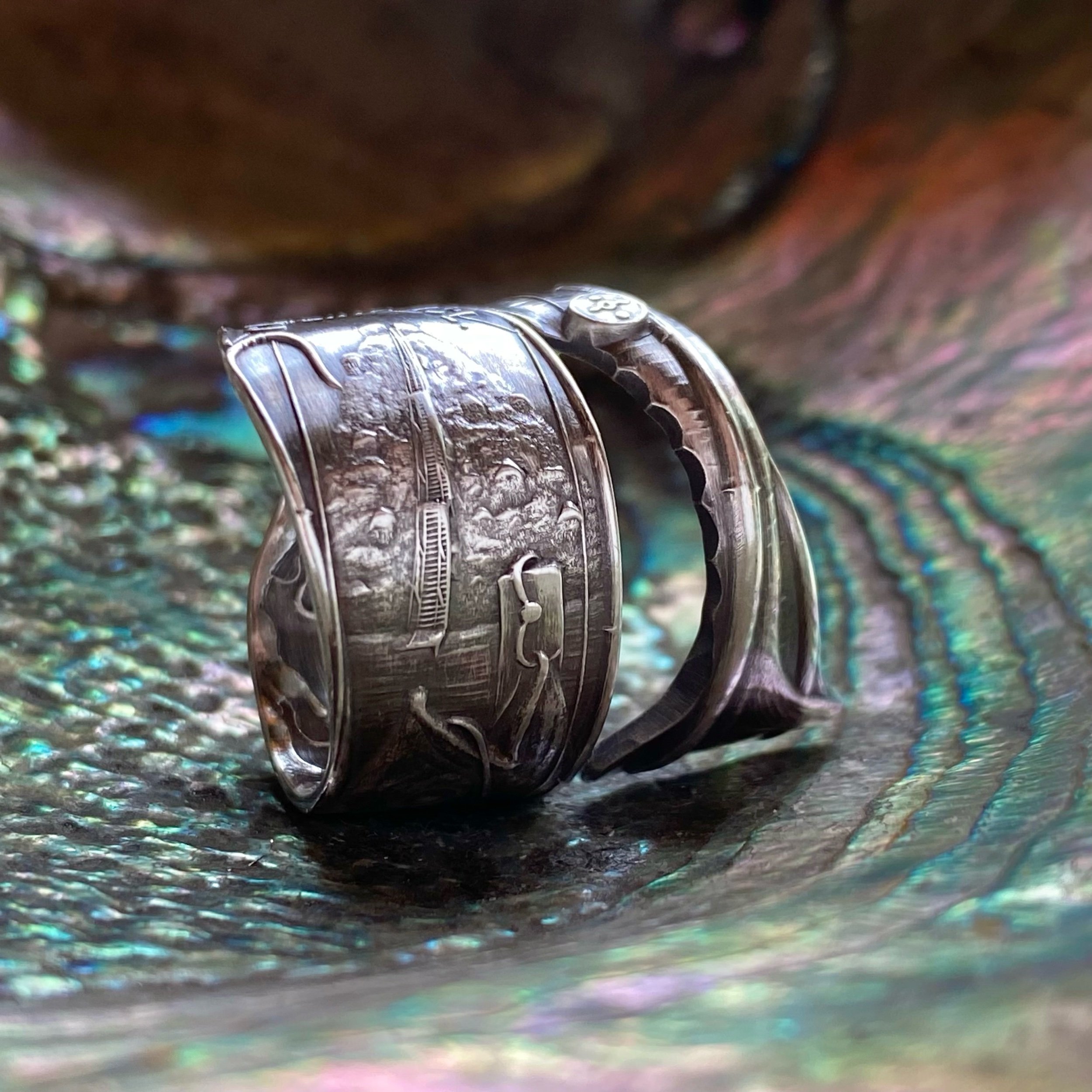 Grand Catalina Island Sterling Spoon Ring - LadyForge Jewelry
