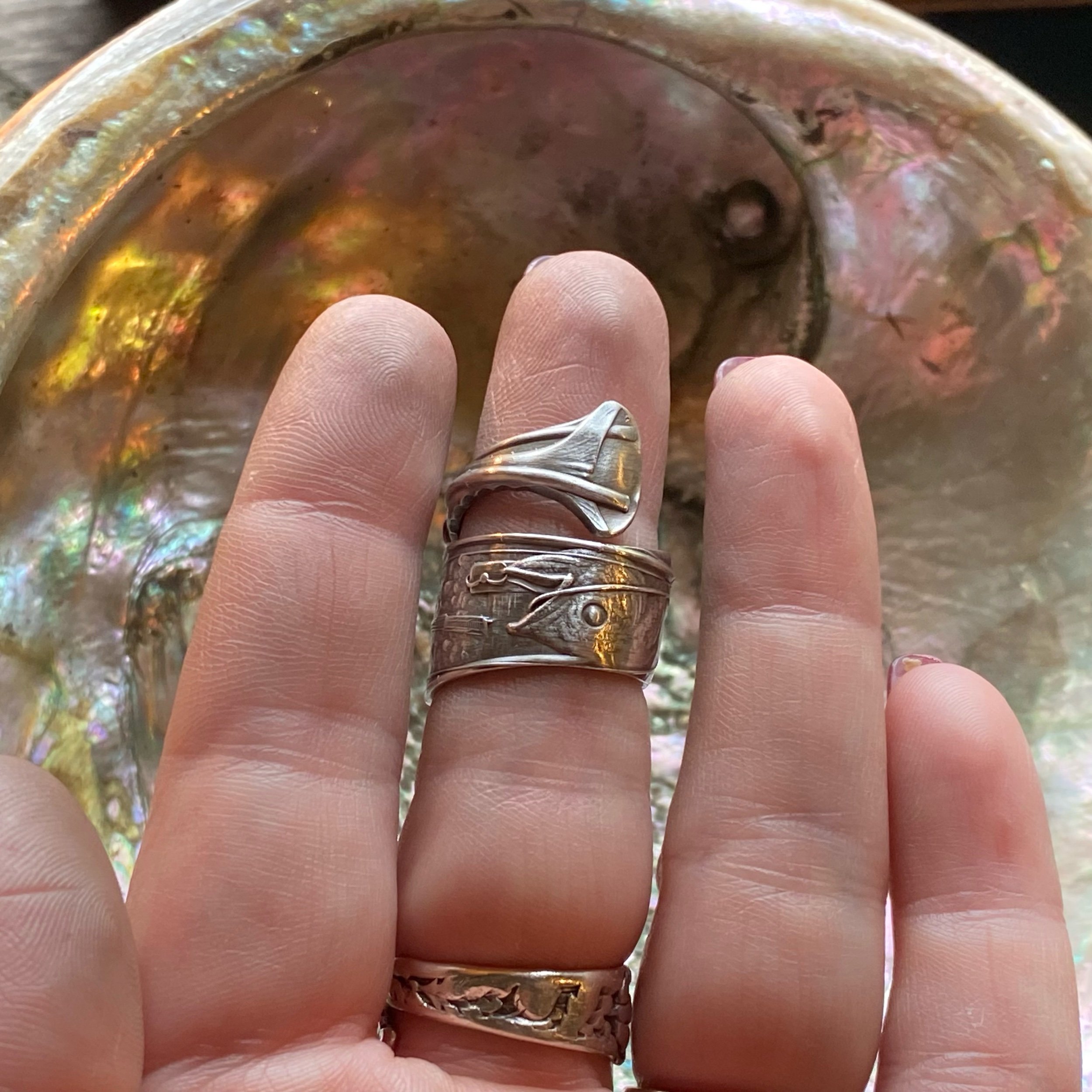 Grand Catalina Island Sterling Spoon Ring - LadyForge Jewelry