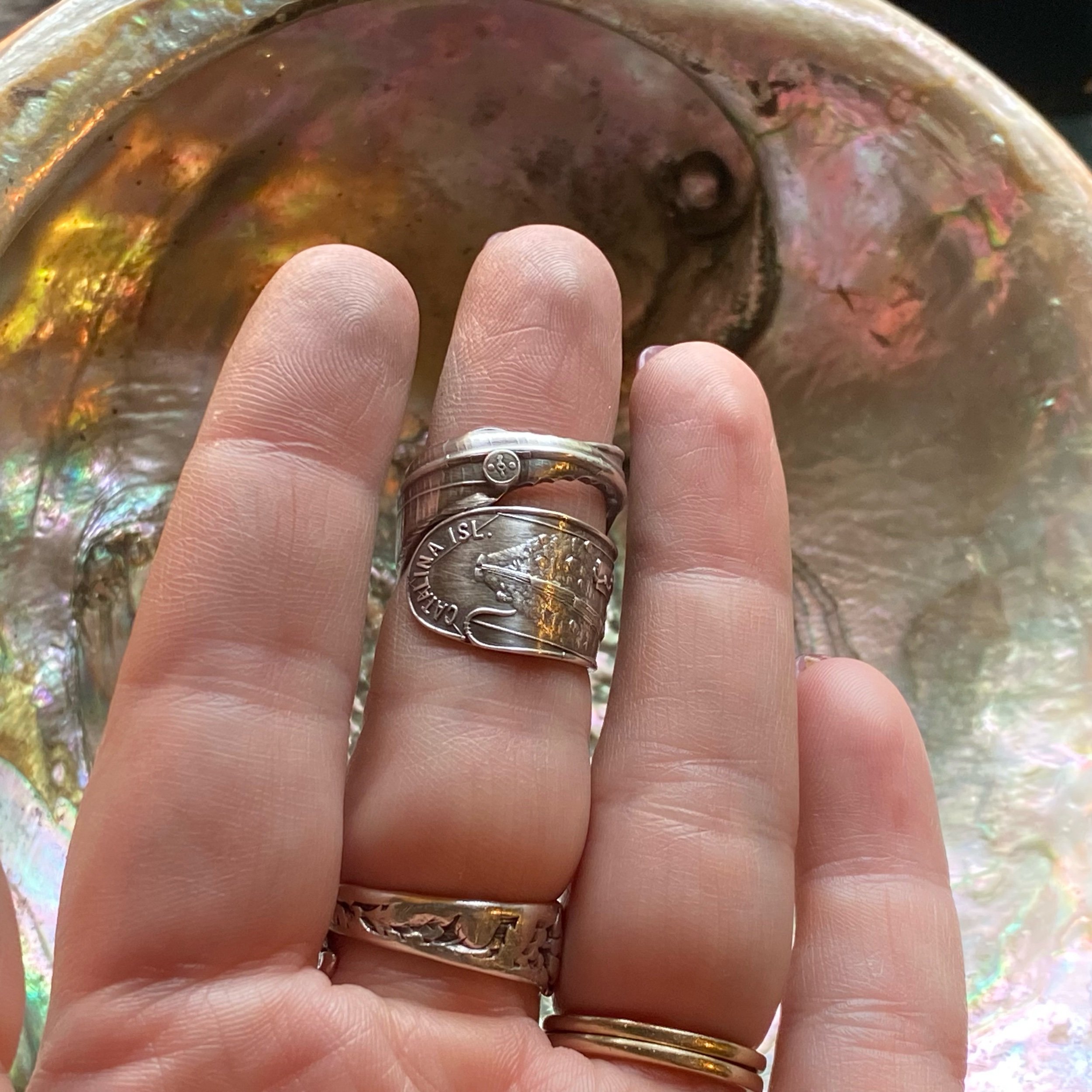 Grand Catalina Island Sterling Spoon Ring - LadyForge Jewelry
