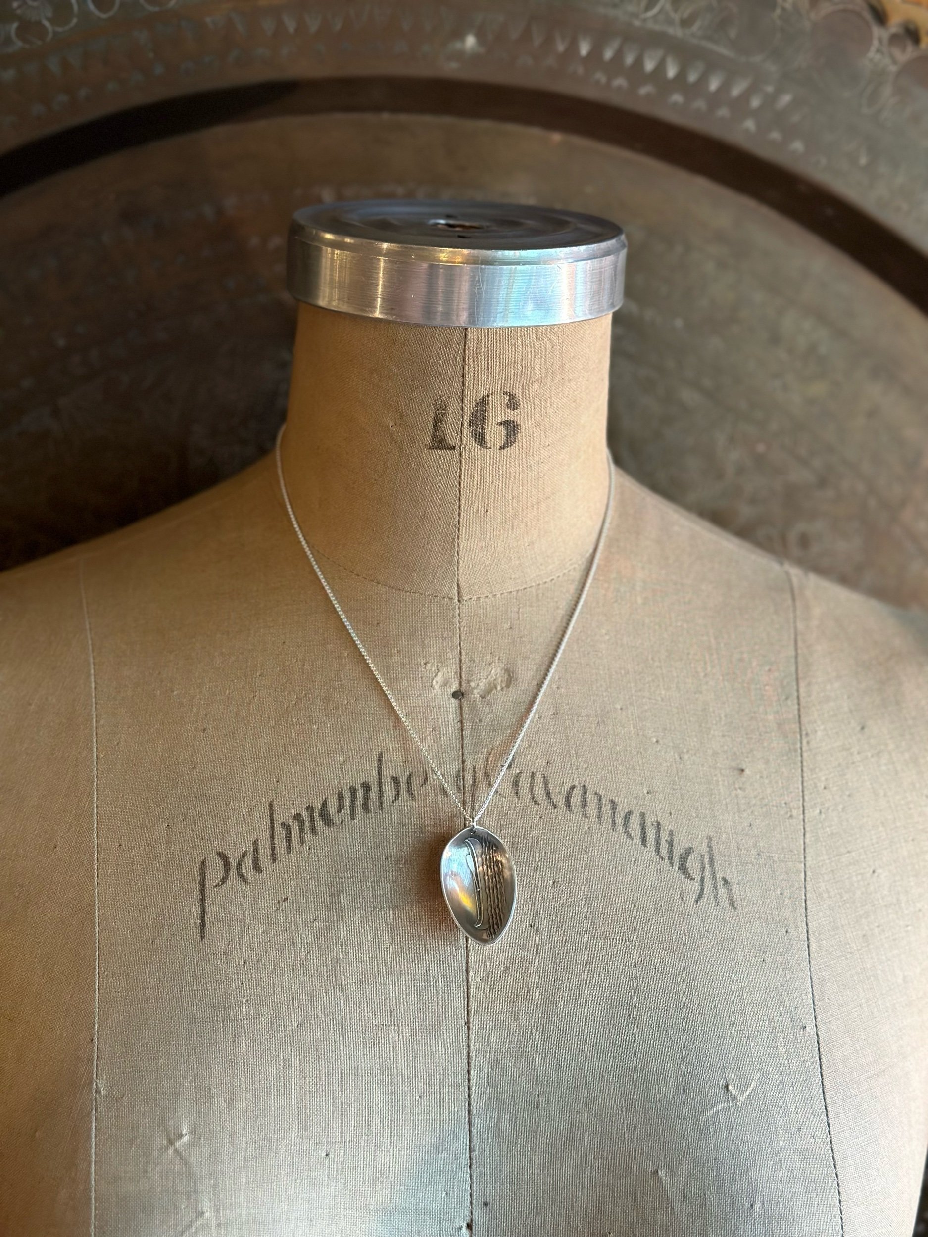 Canoe Sterling Spoon Bowl Necklace - LadyForge Jewelry