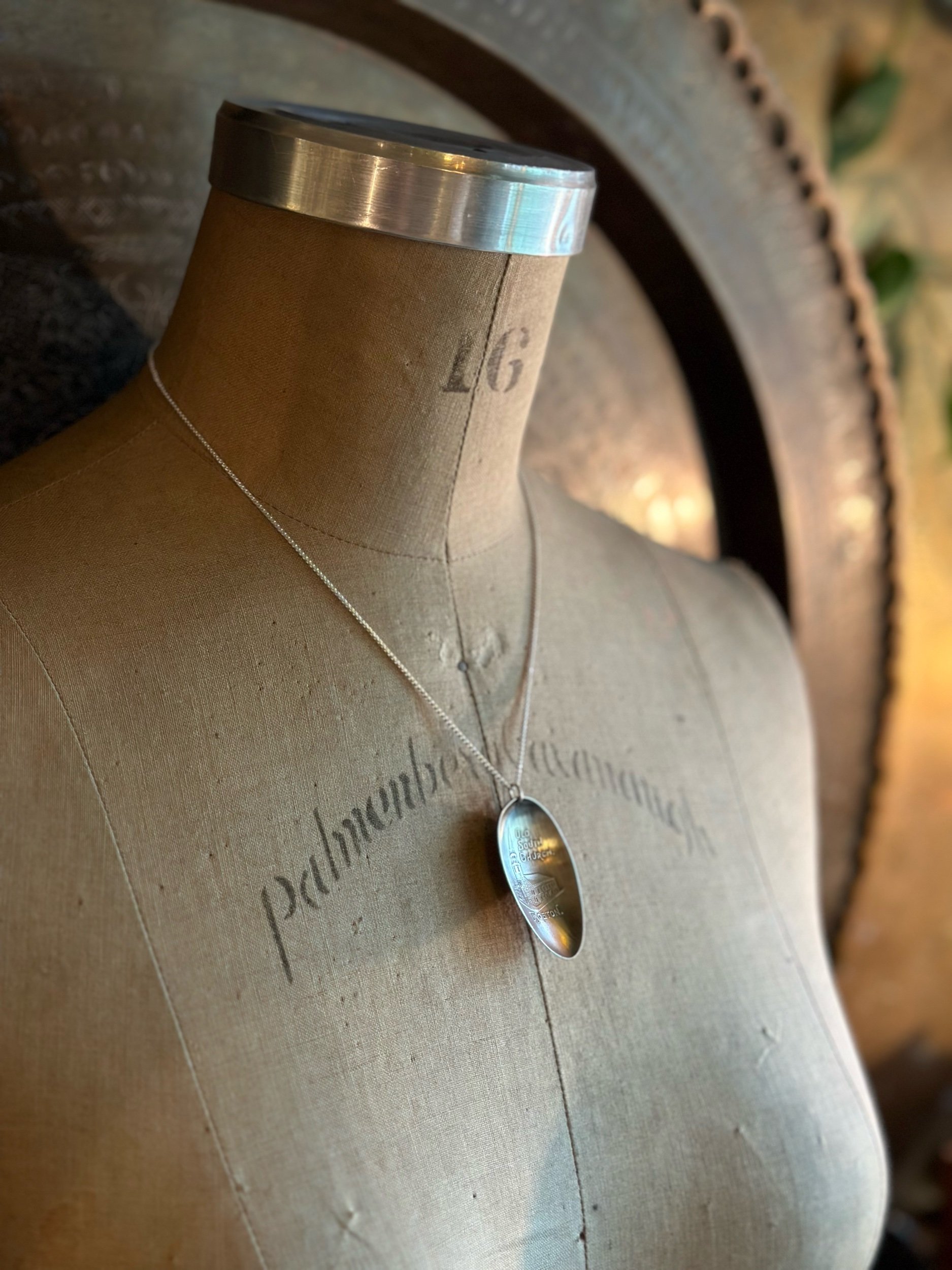 Old South Church Boston Sterling Spoon Necklace - LadyForge Jewelry