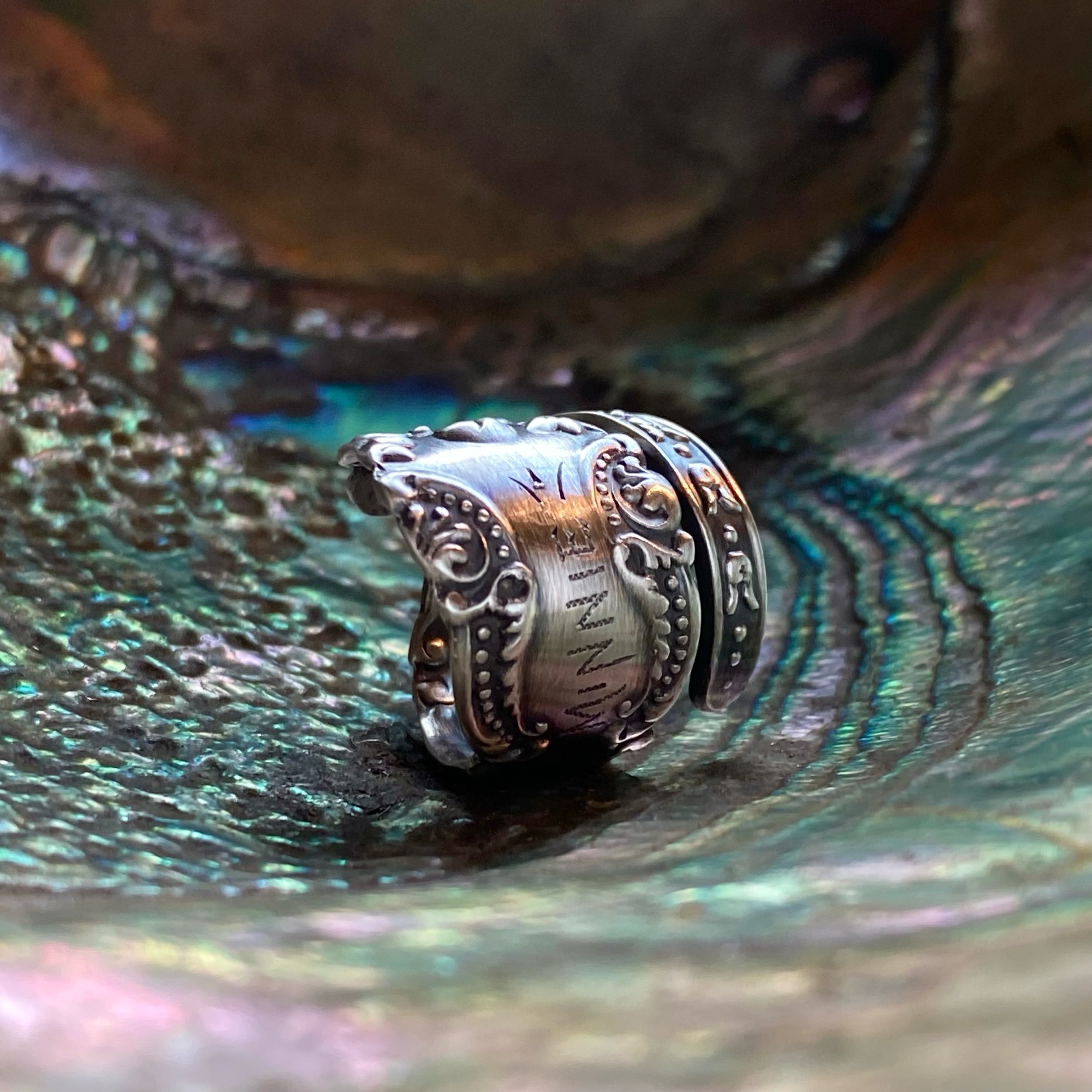 1899 Dainty Lafayette Sterling Spoon Ring - LadyForge Jewelry