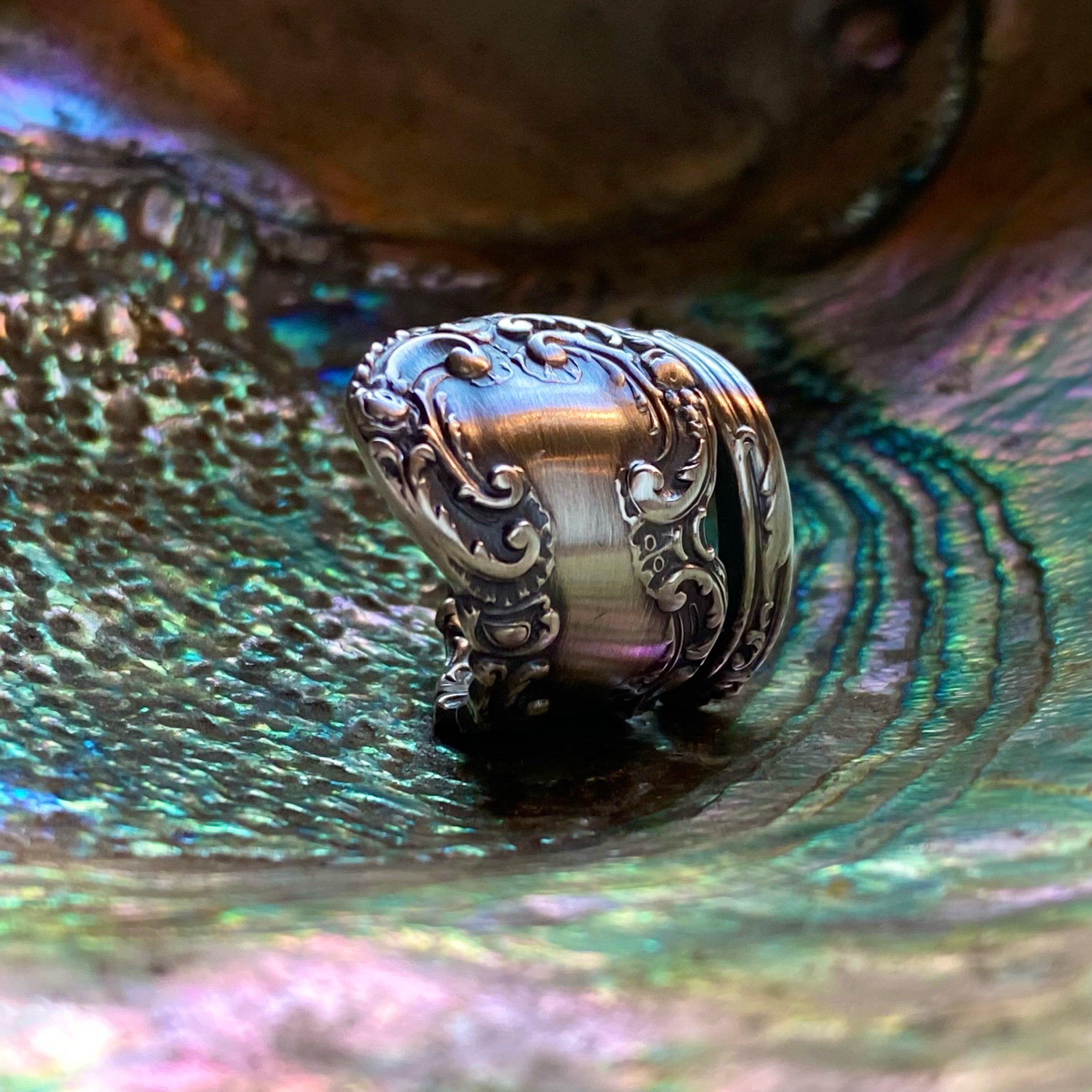1900 Colbert Sterling Spoon Ring - LadyForge Jewelry