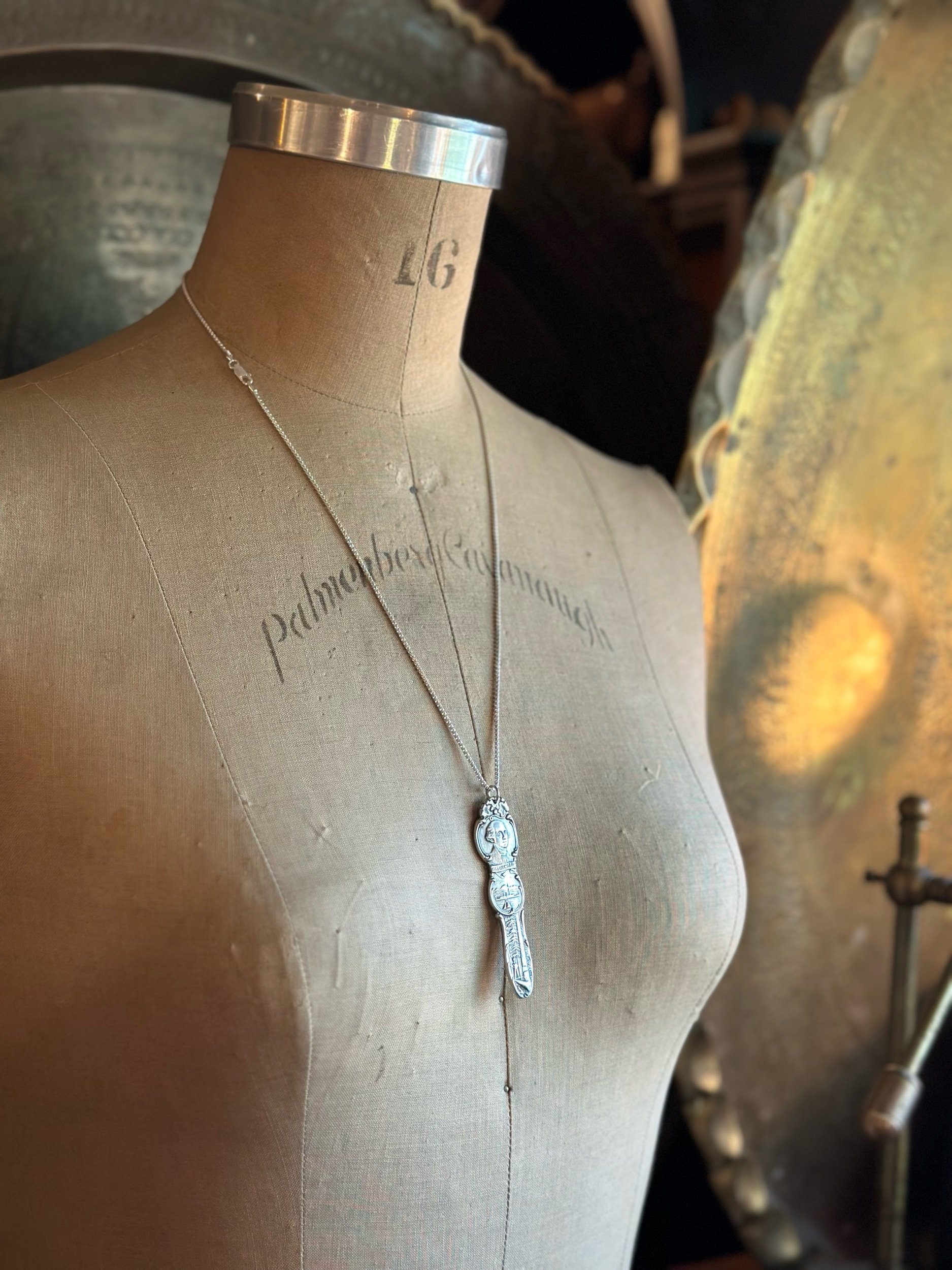 Grand Washington State Sterling Spoon Necklace - LadyForge Jewelry